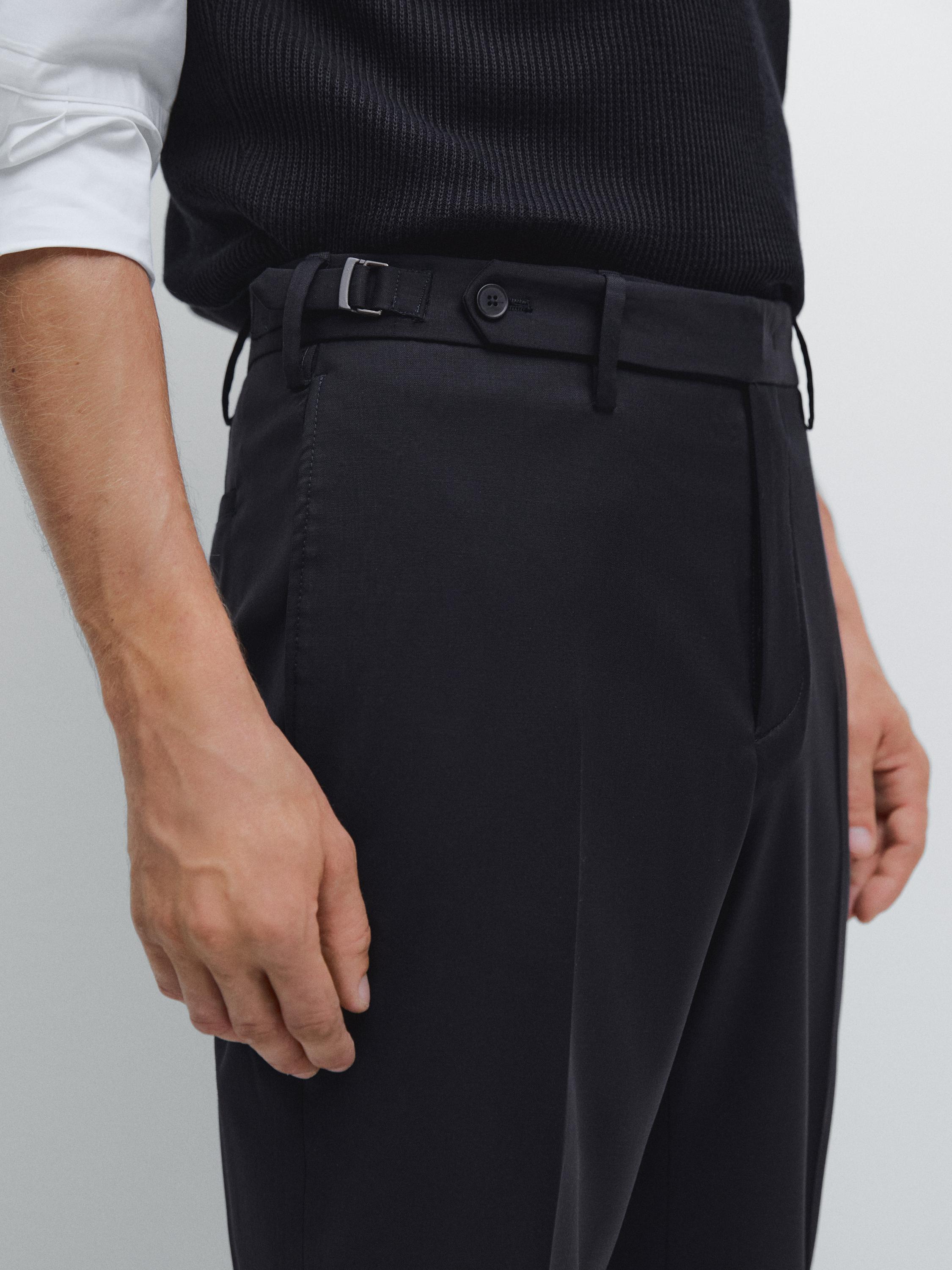 Wool blend smart trousers