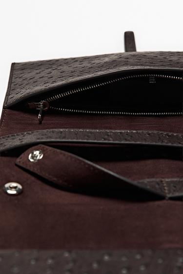 Textured nappa leather jewelry case — BROWN 2