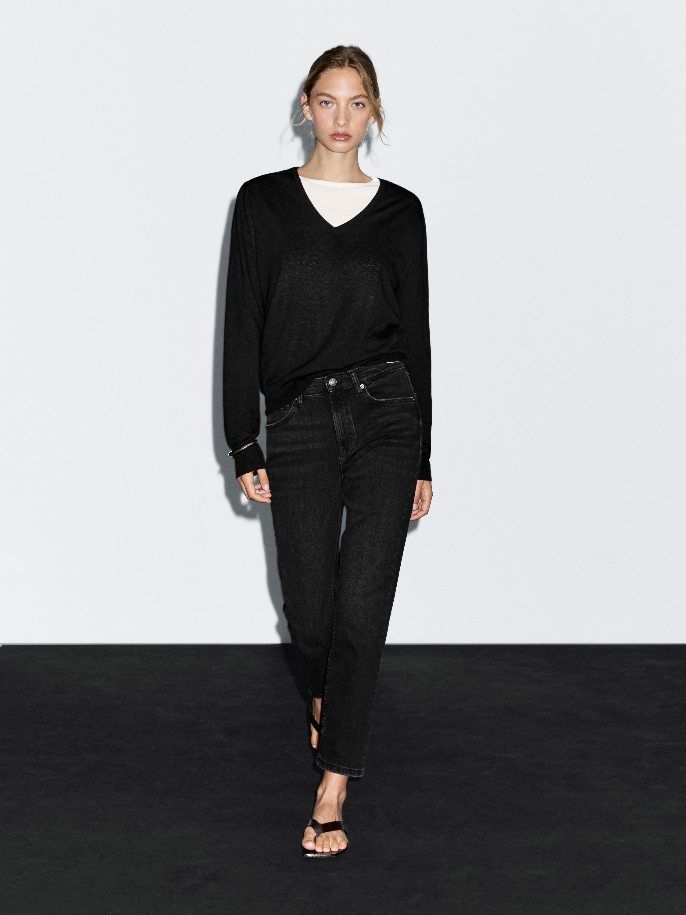 Jean slim cropped mid-rise
