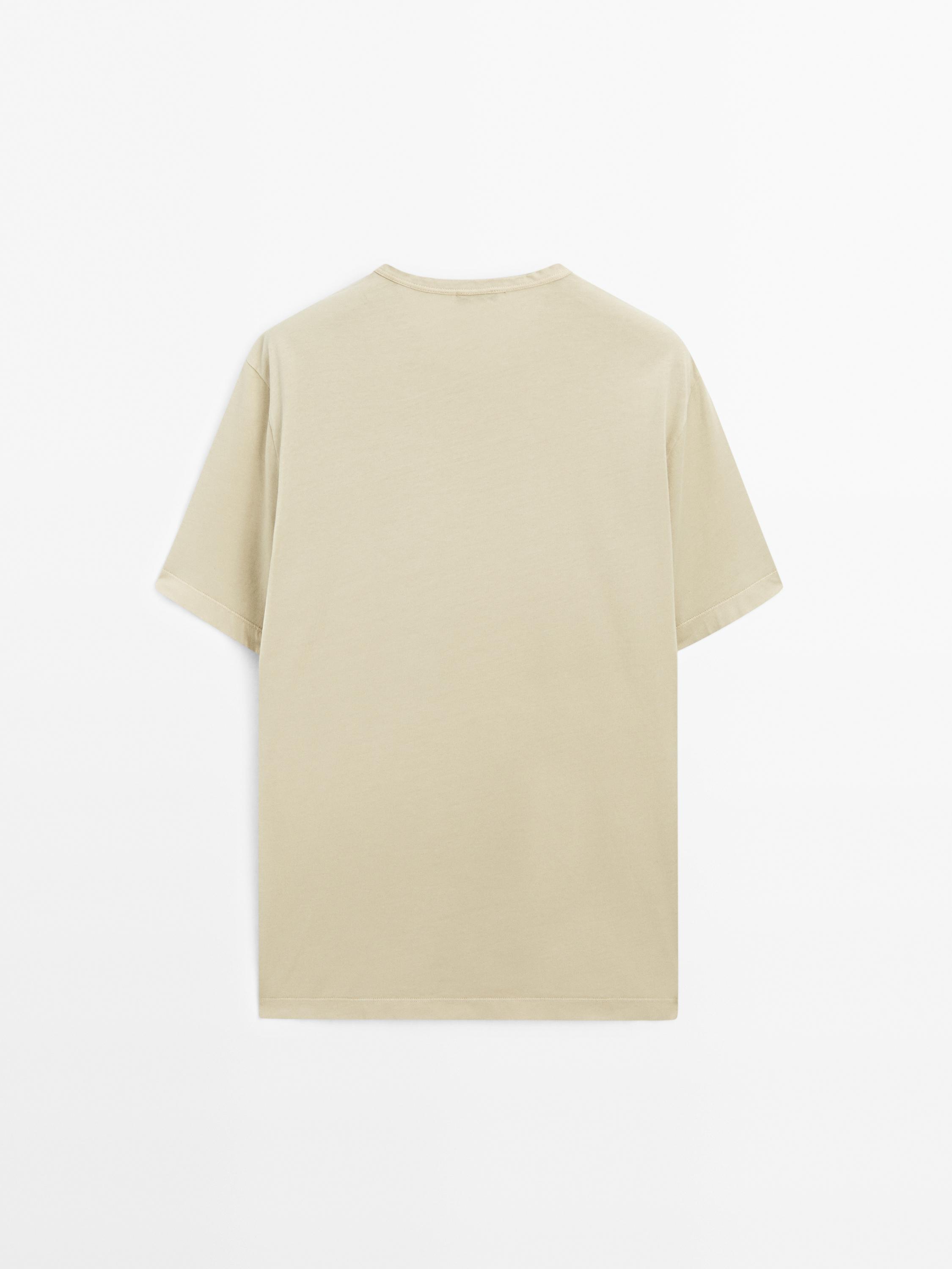 Distressed-effect short sleeve T-shirt