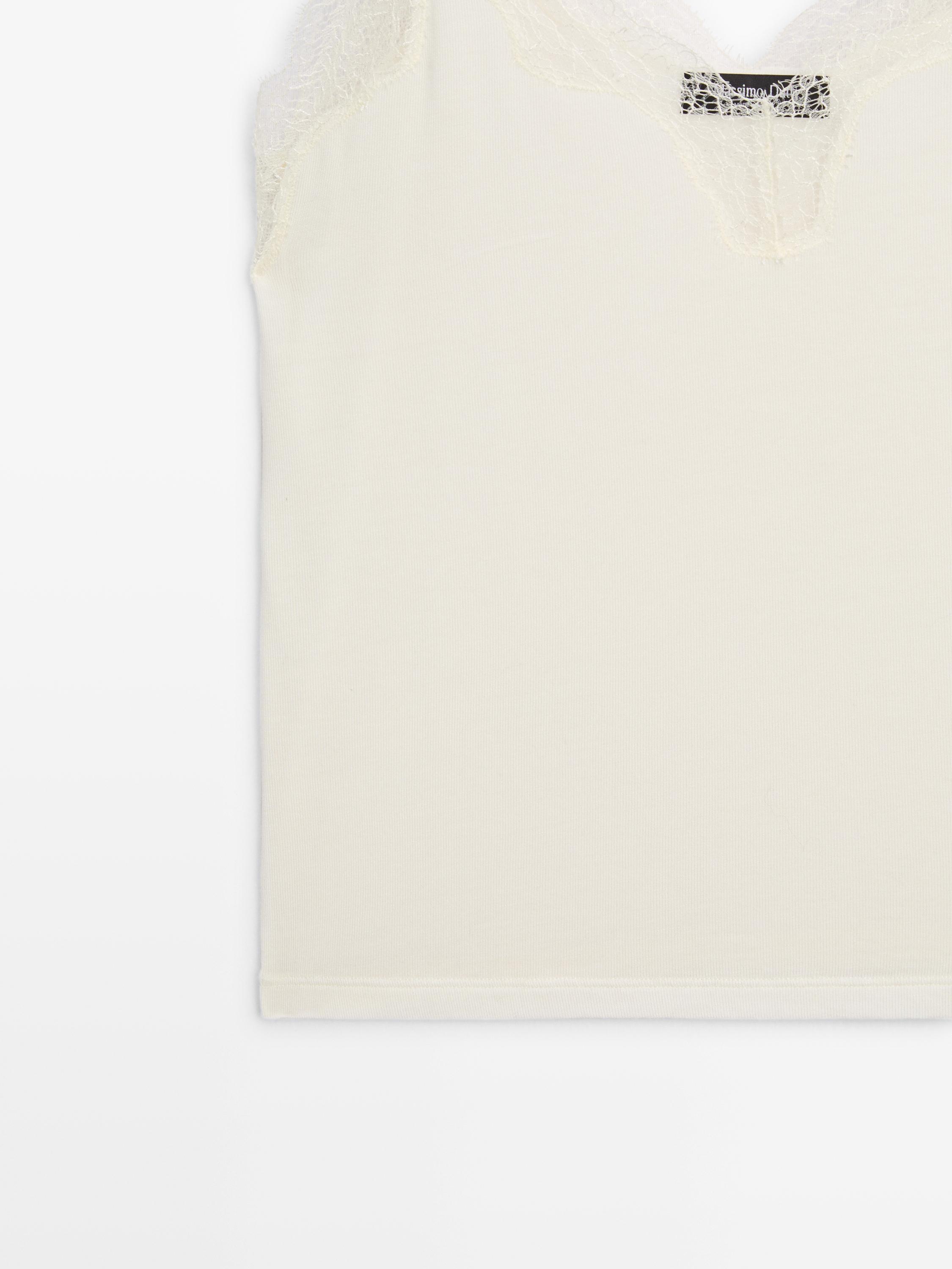 Camisole top with lace detail