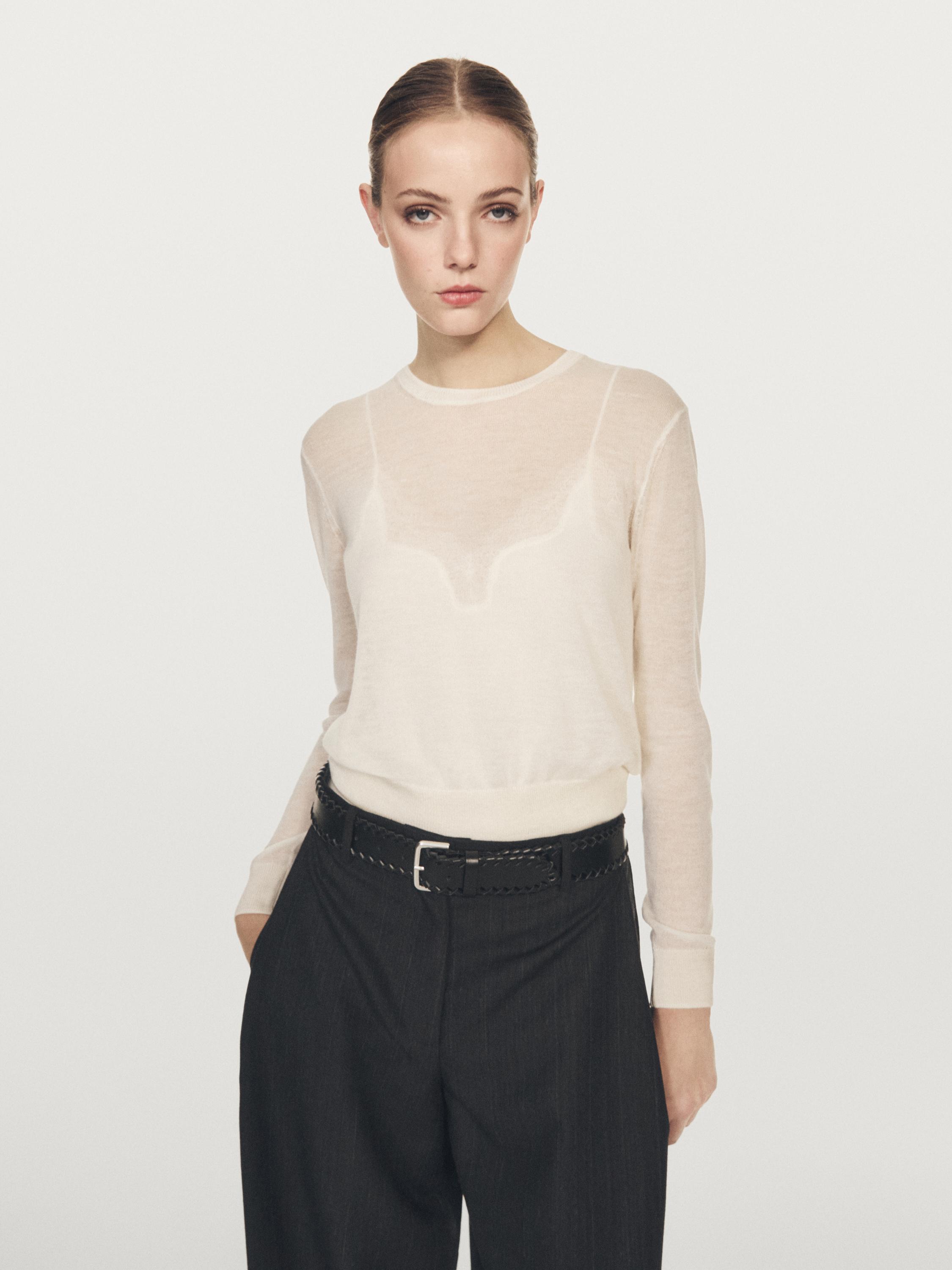 100% cashmere fine knit sweater