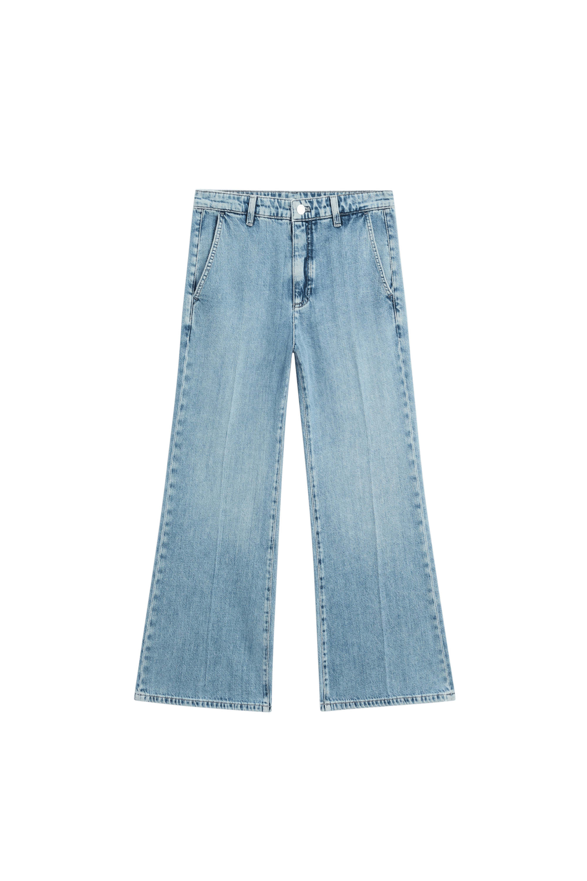 Massimo Dutti Yüksek bel crop çan paça jean