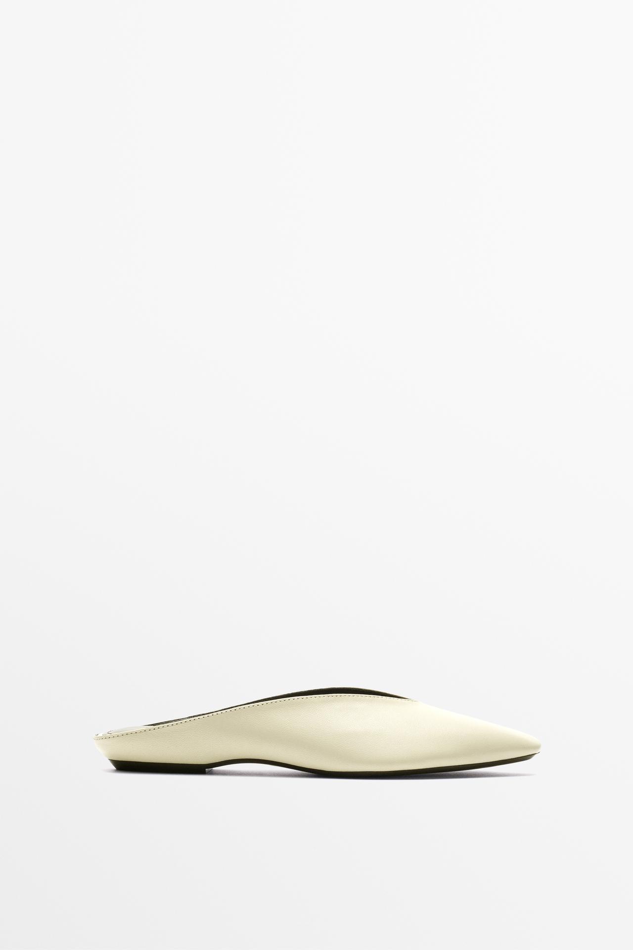 Soft leather mule — CREAM