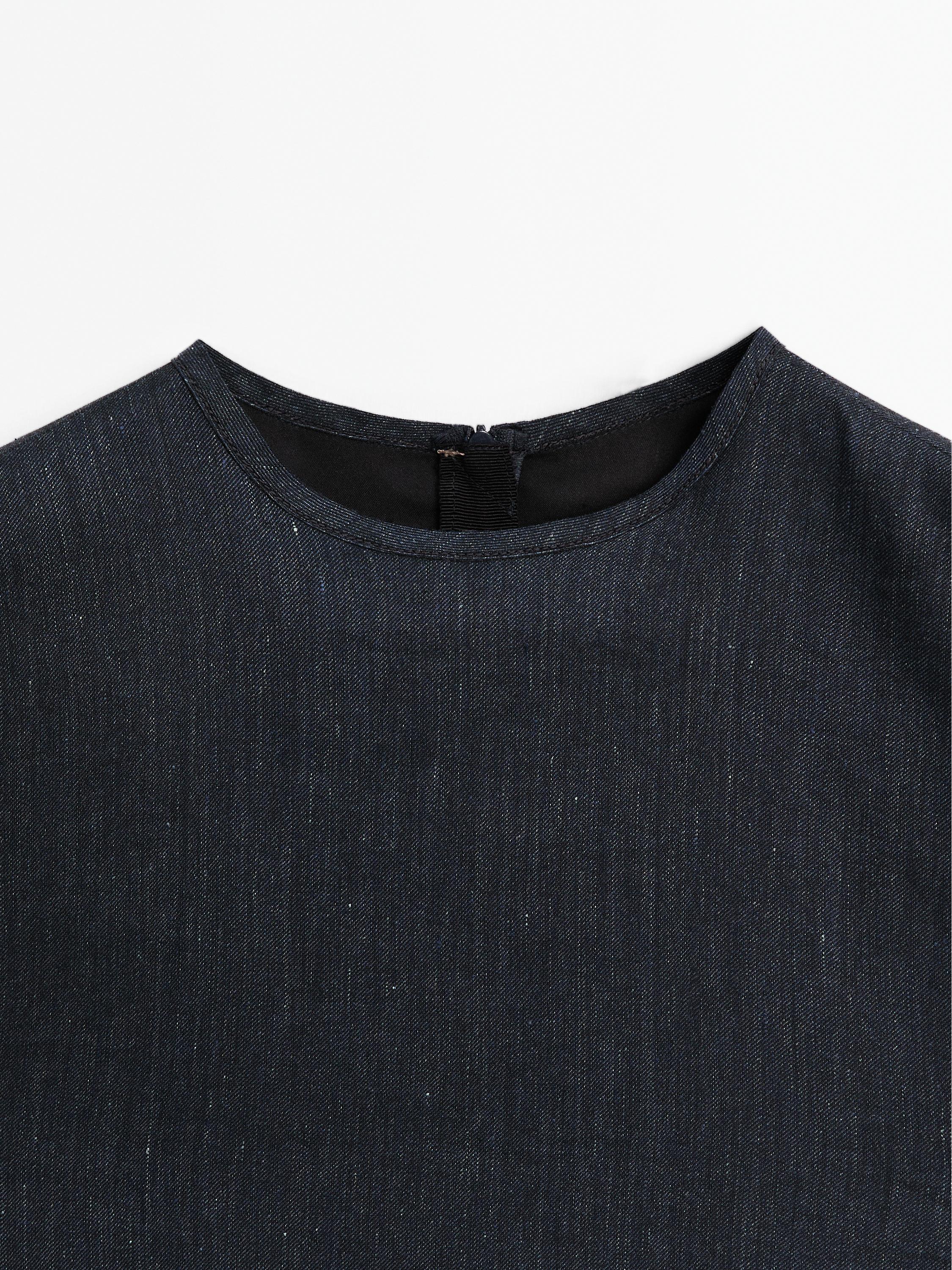 100% cotton denim mini dress