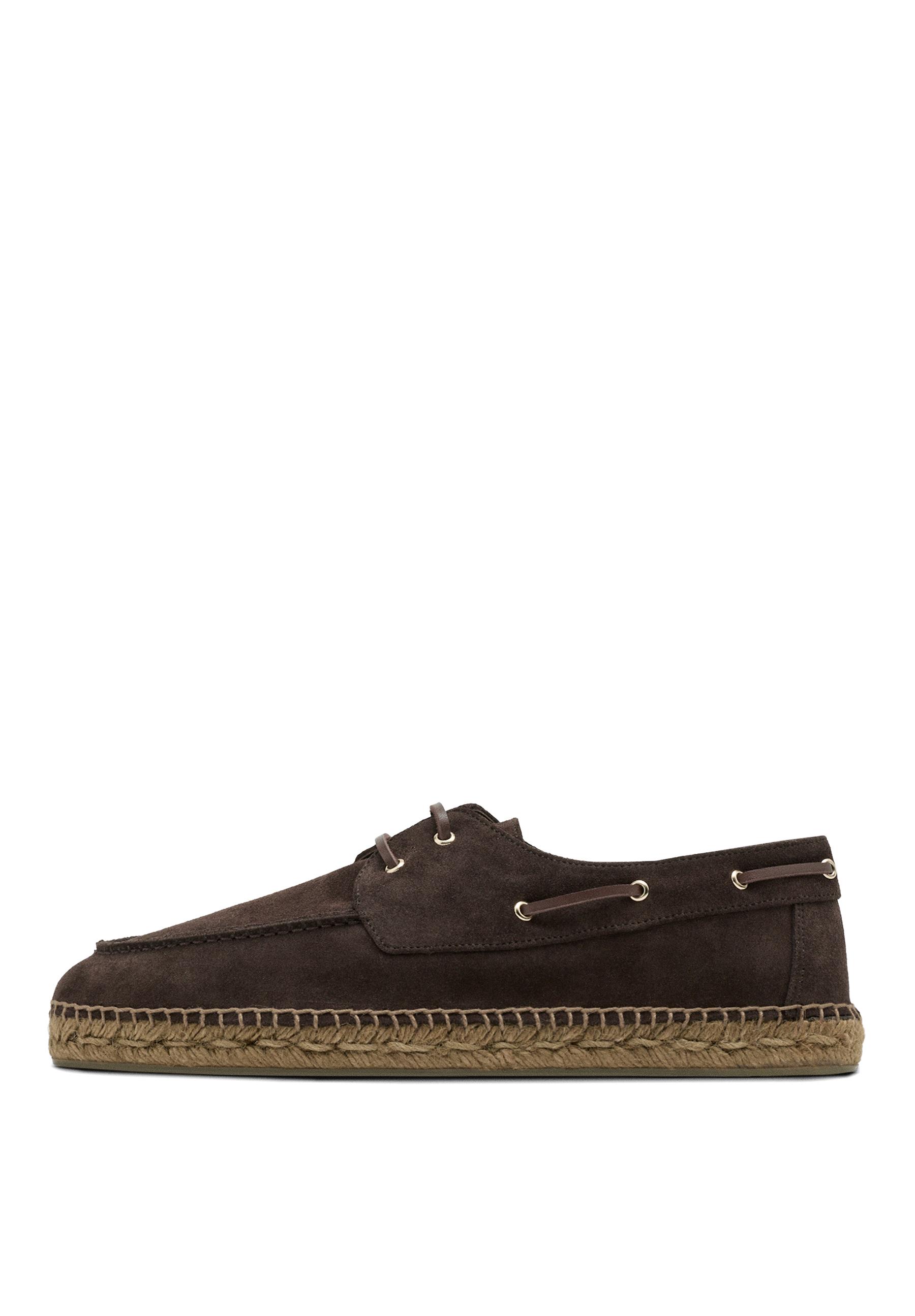Jute sole deck shoes — BROWN