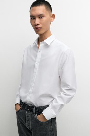 Regular fit 100% cotton Oxford shirt — WHITE 3