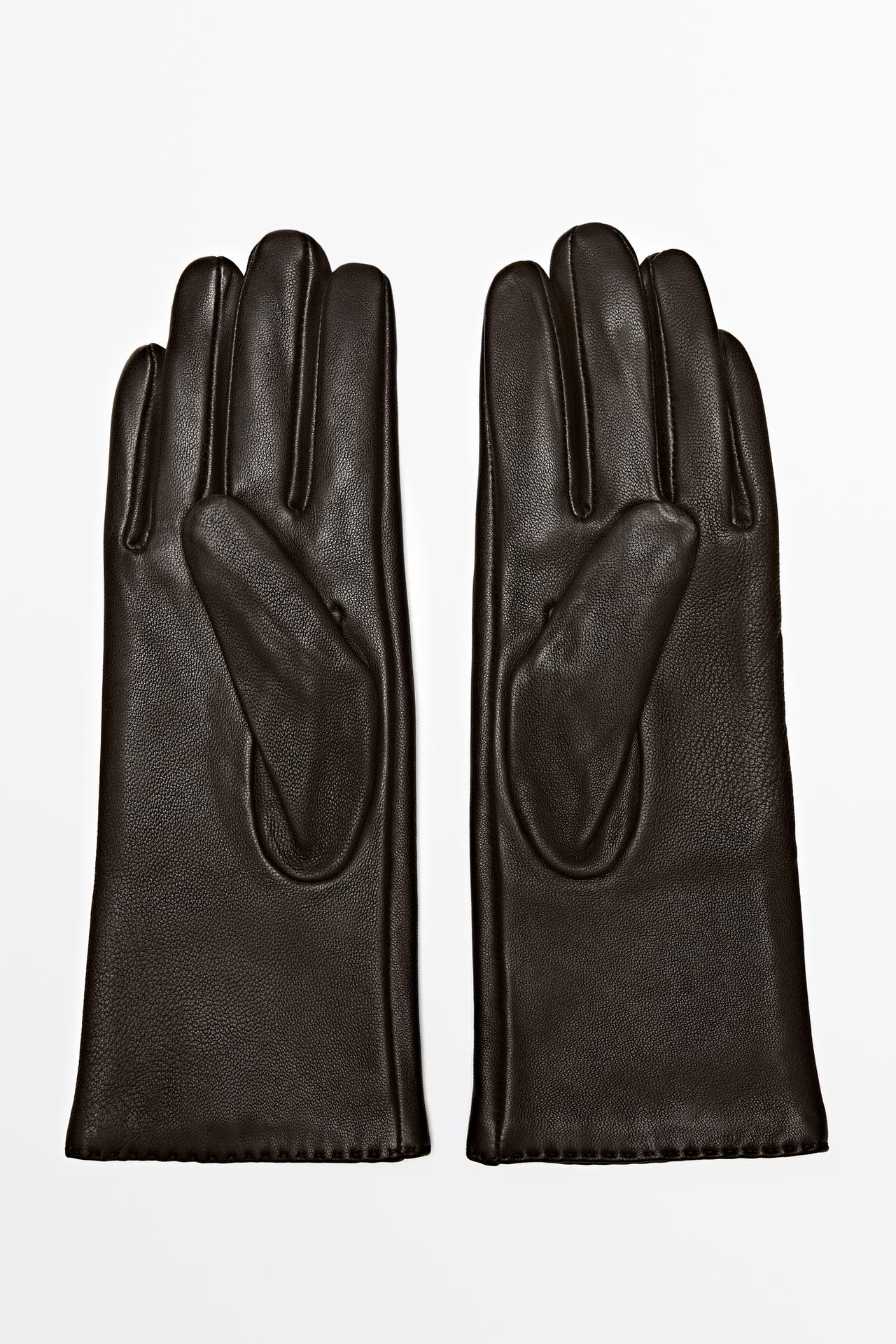 Nappa leather gloves — BROWN