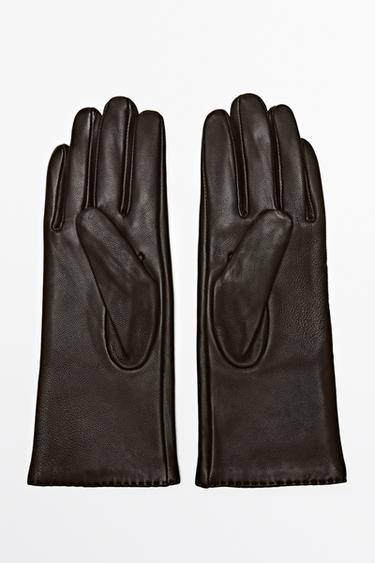 Nappa leather gloves — BROWN 2