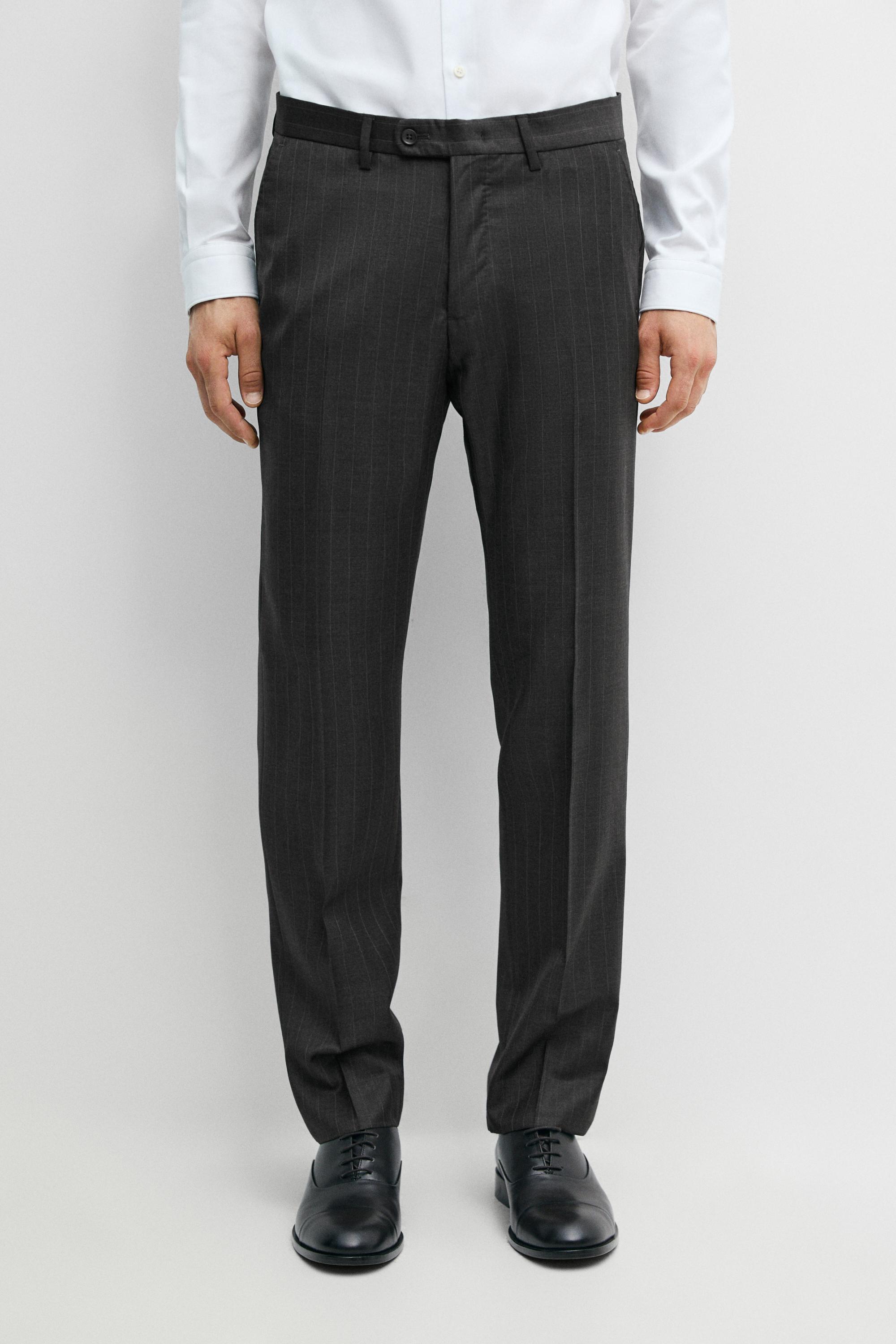 Pantalón traje rayas 100% lana