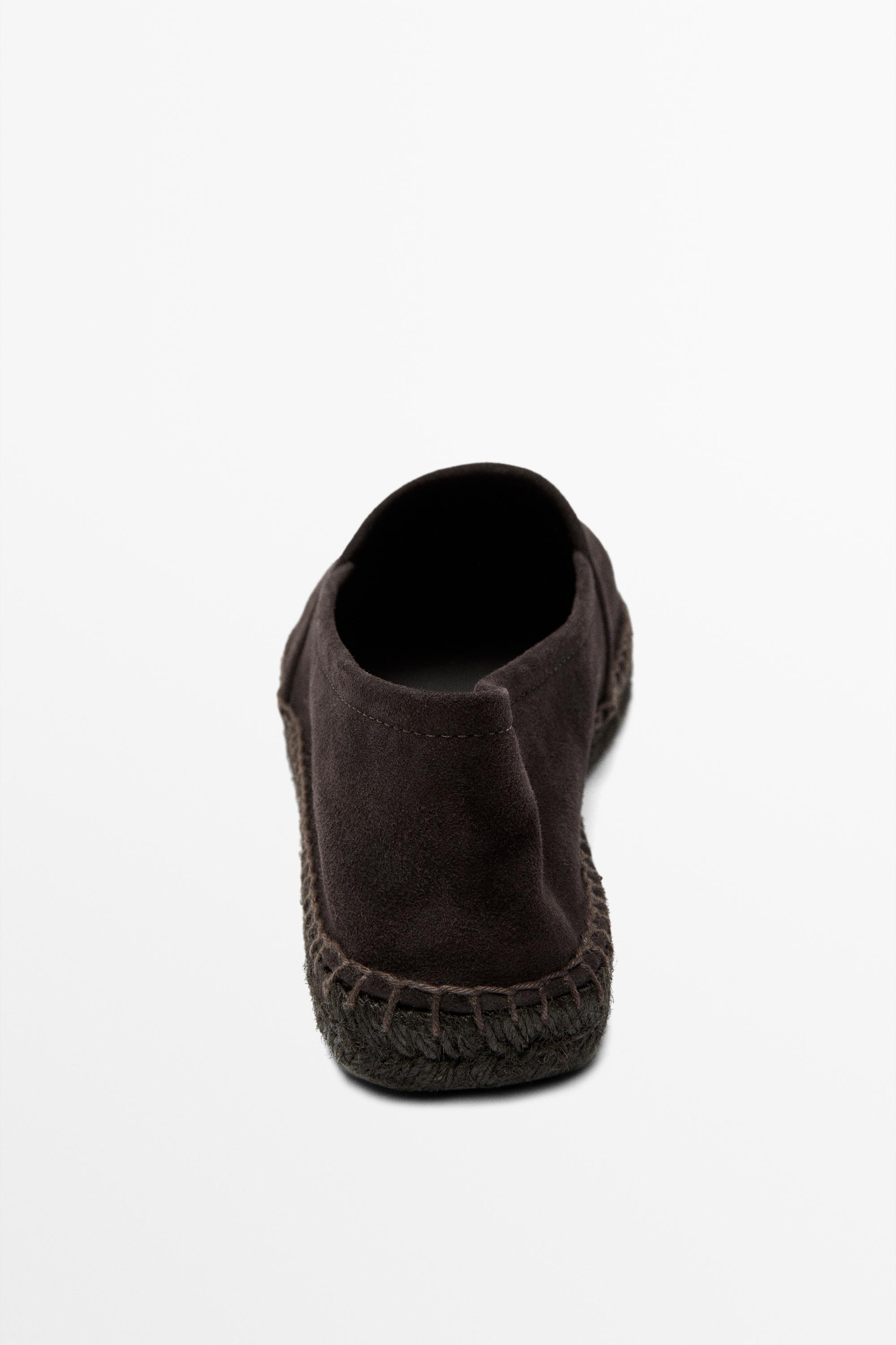 Leather espadrilles — BROWN