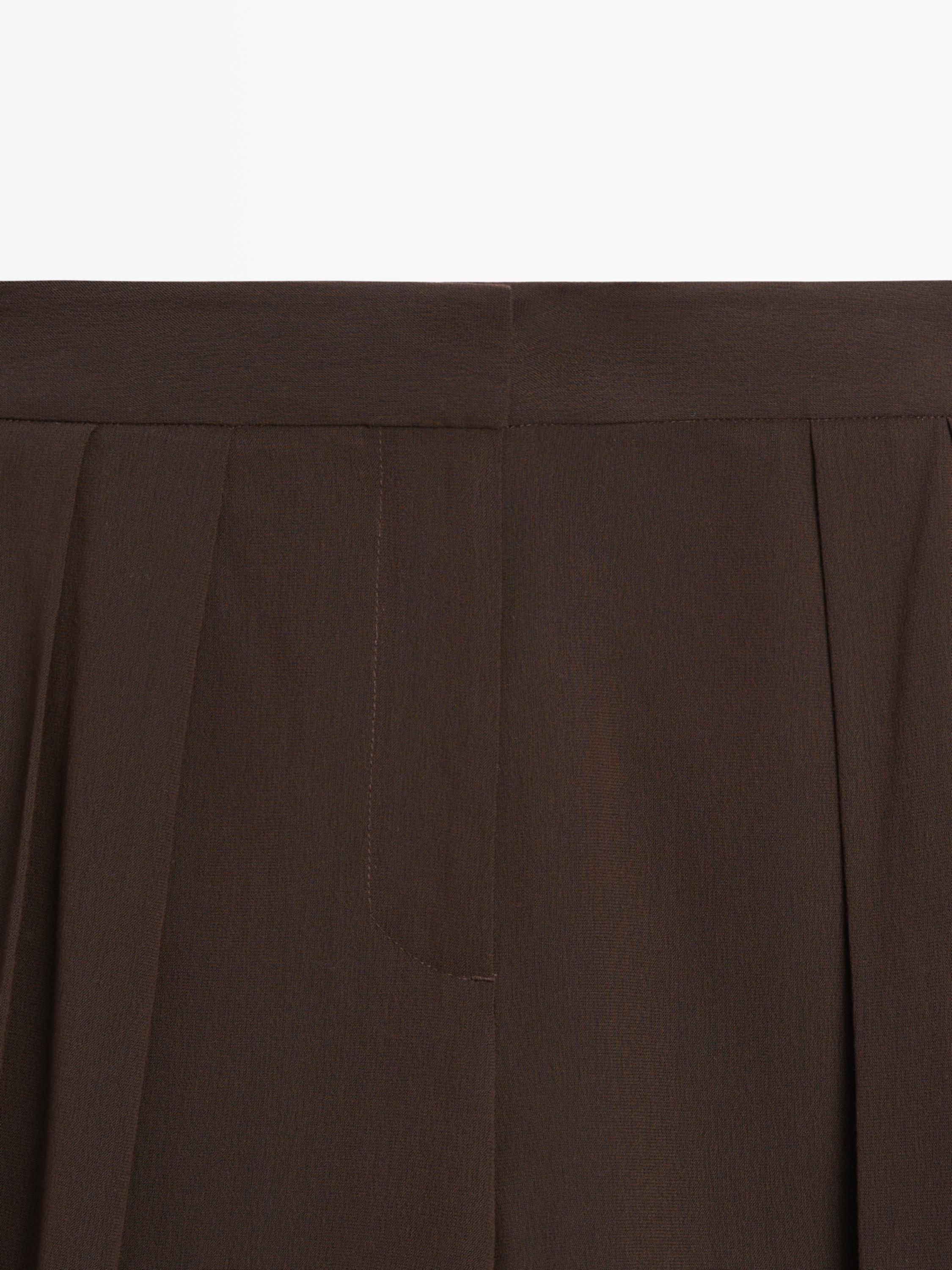 Darted sarouel trousers — BROWN