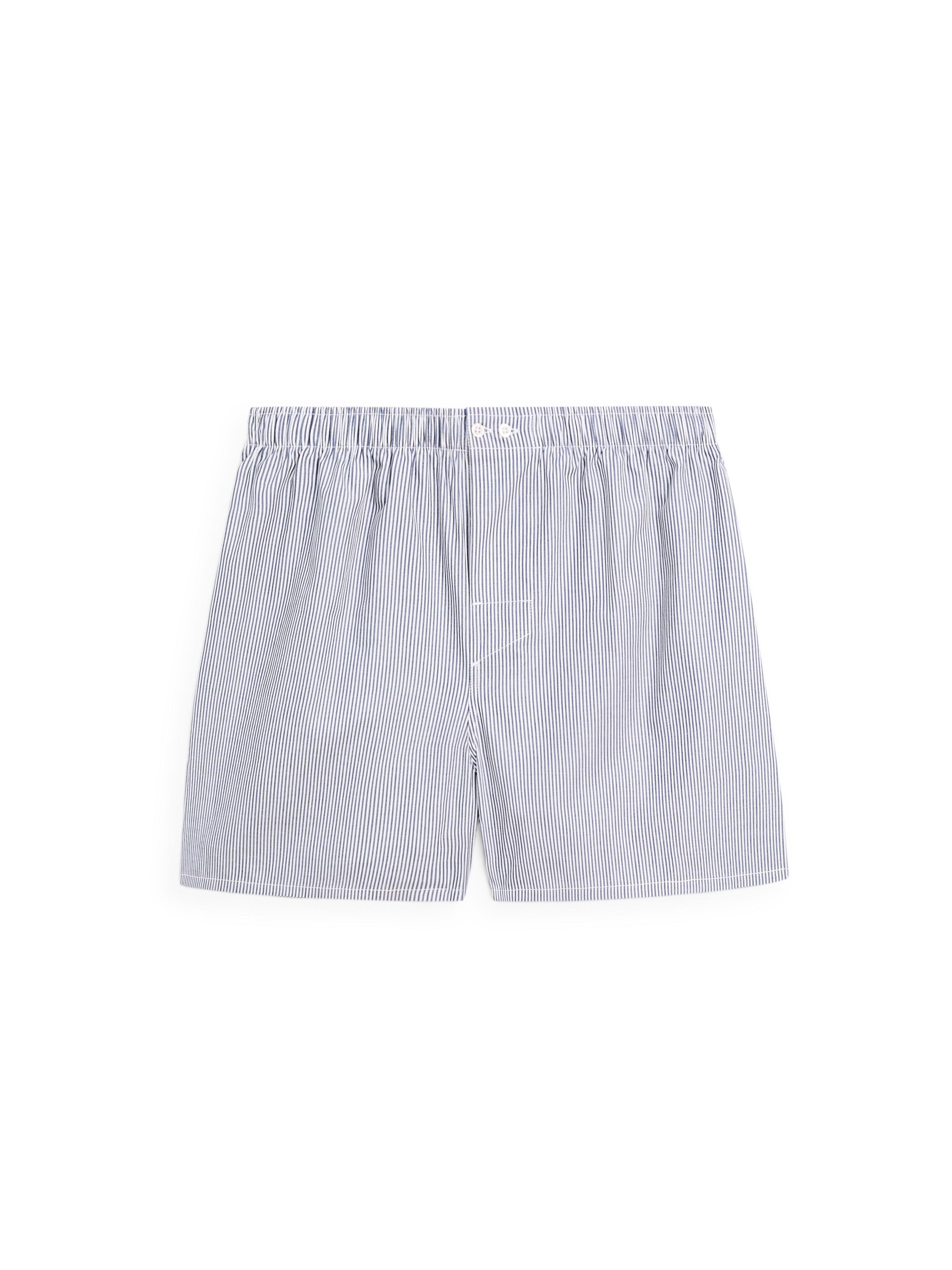 Striped print boxers — NAVY BLUE
