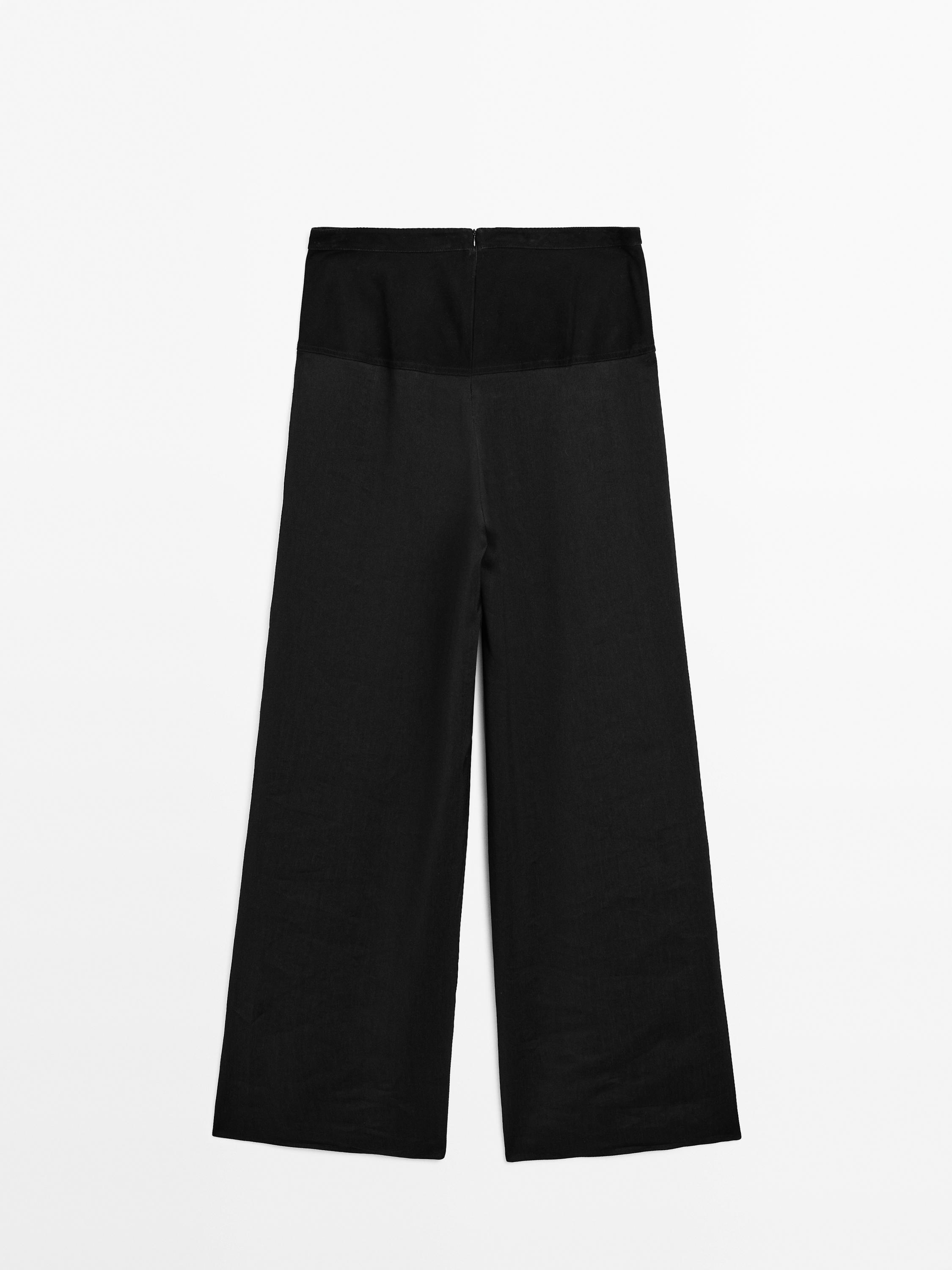 Flowing trousers with leather corset belt detail - Limited Edition