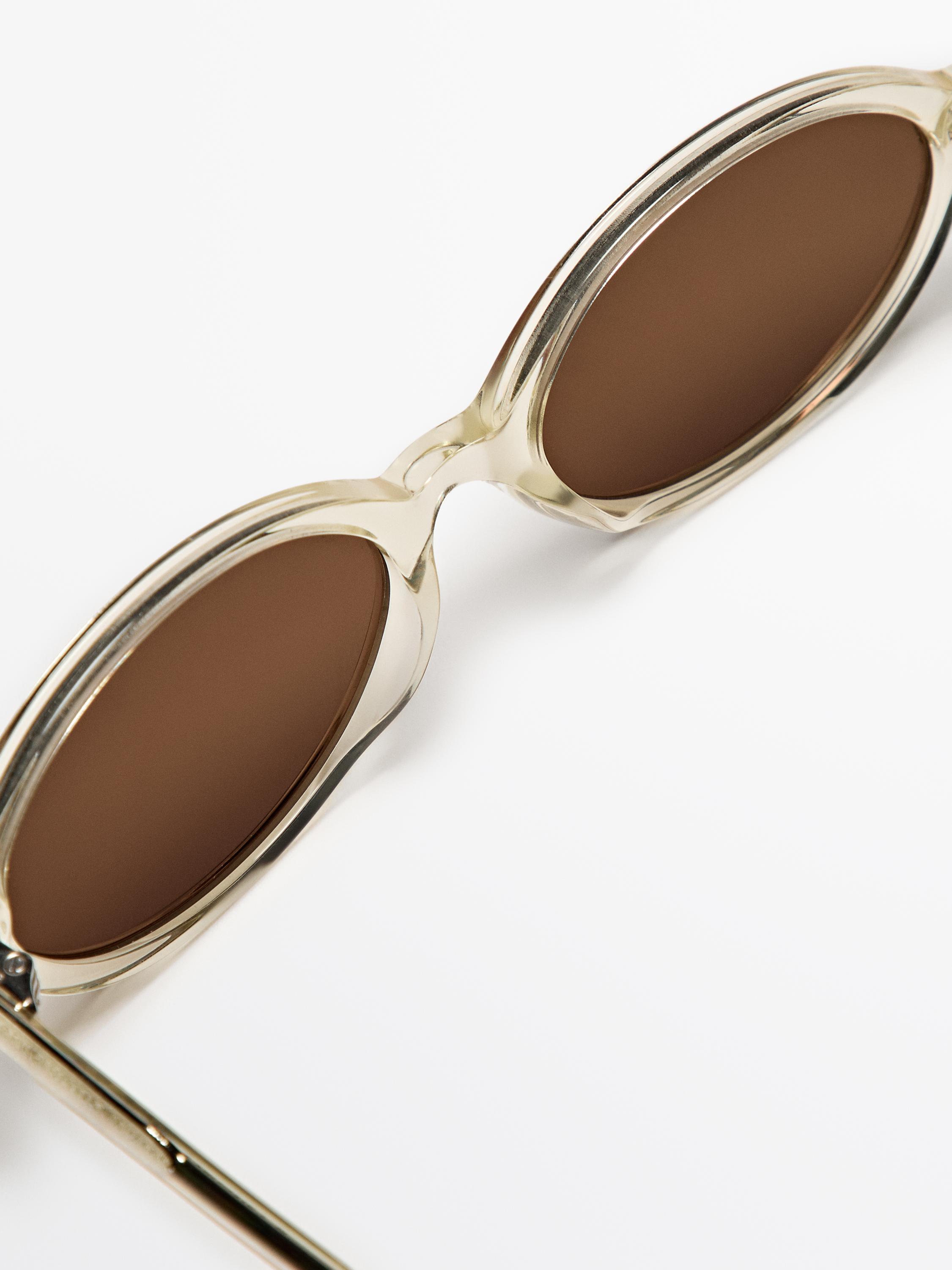 Translucent oval sunglasses