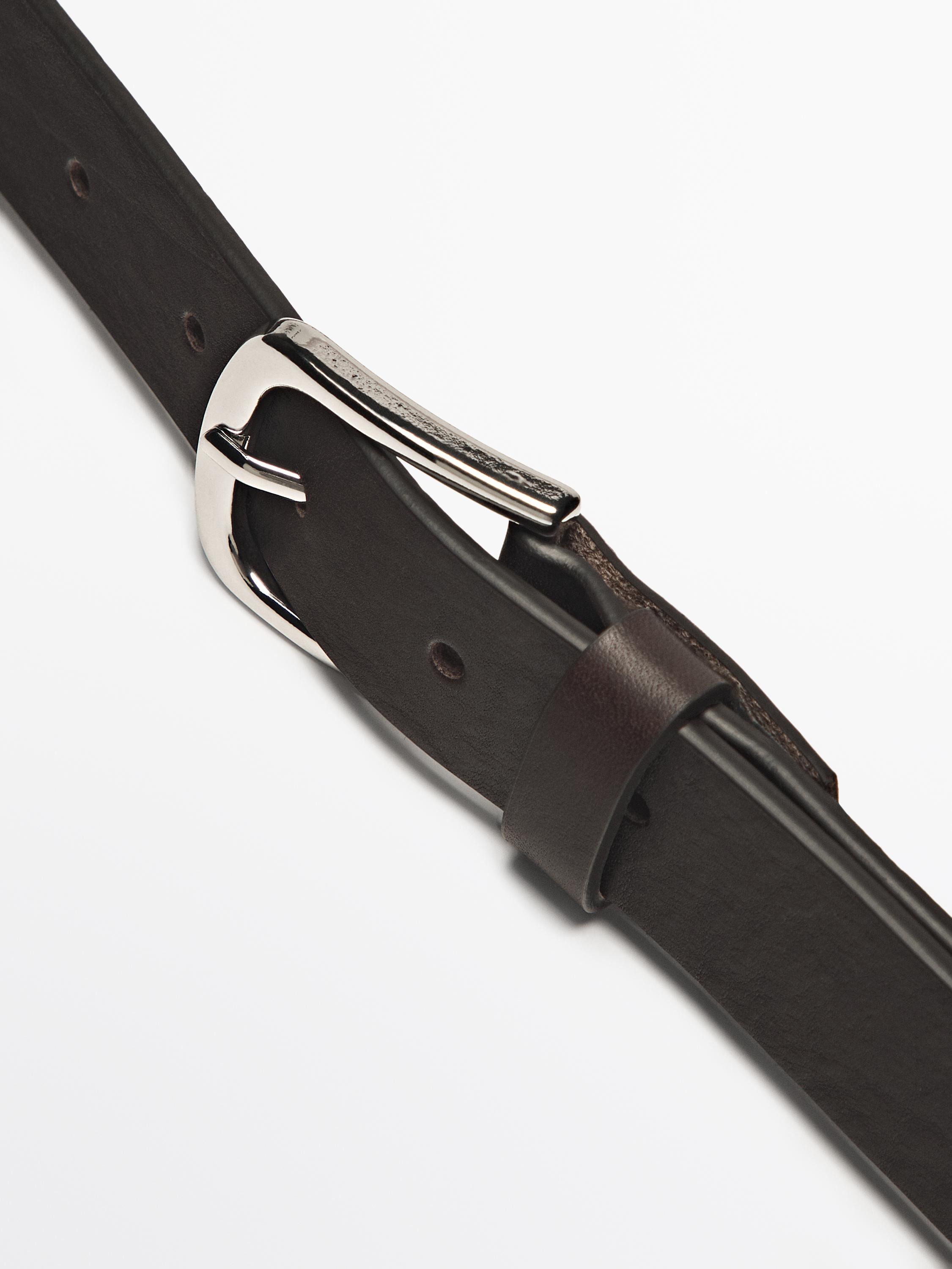 Soft nappa leather belt