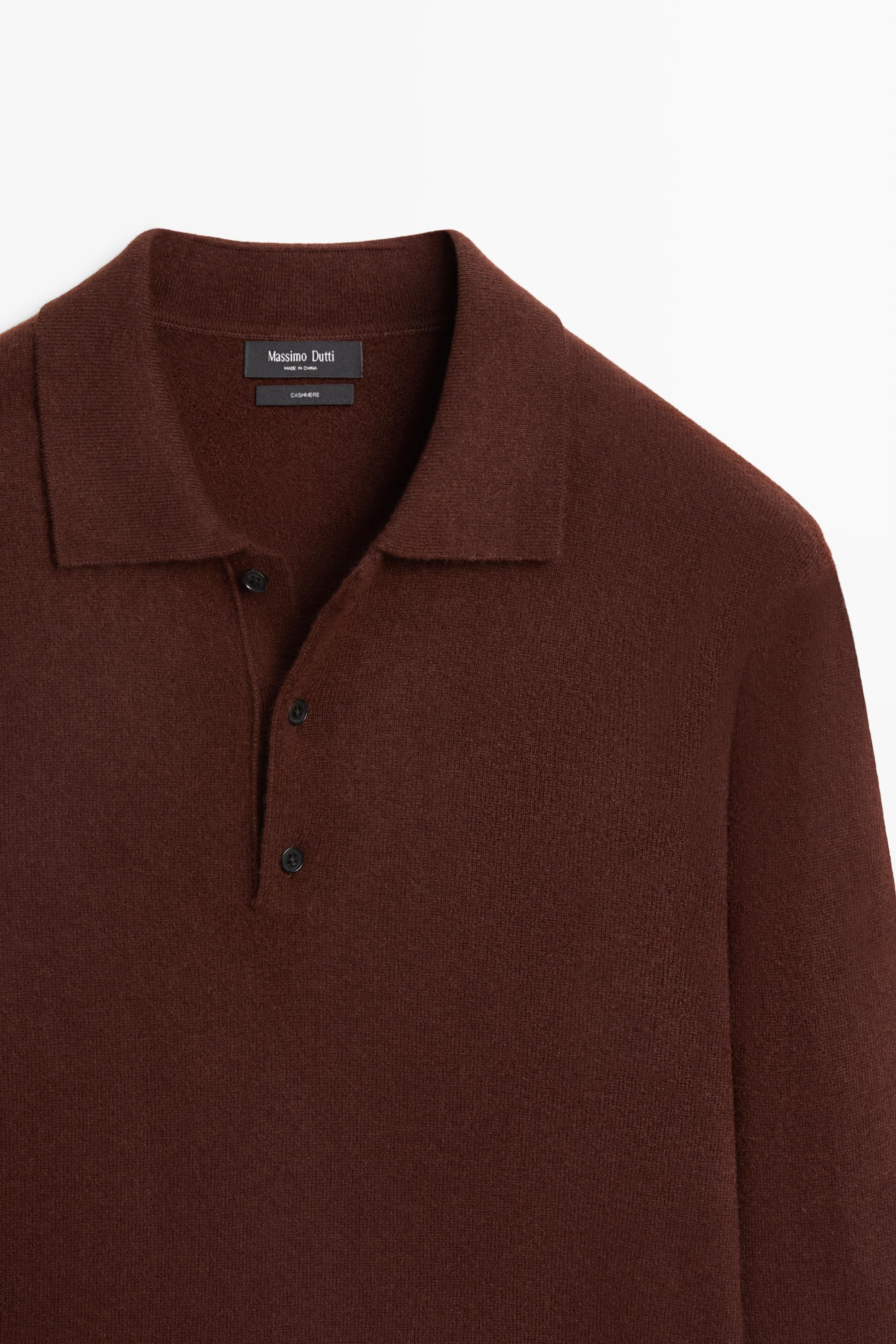 Massimo Dutti %100 kaşmir triko polo yaka kazak