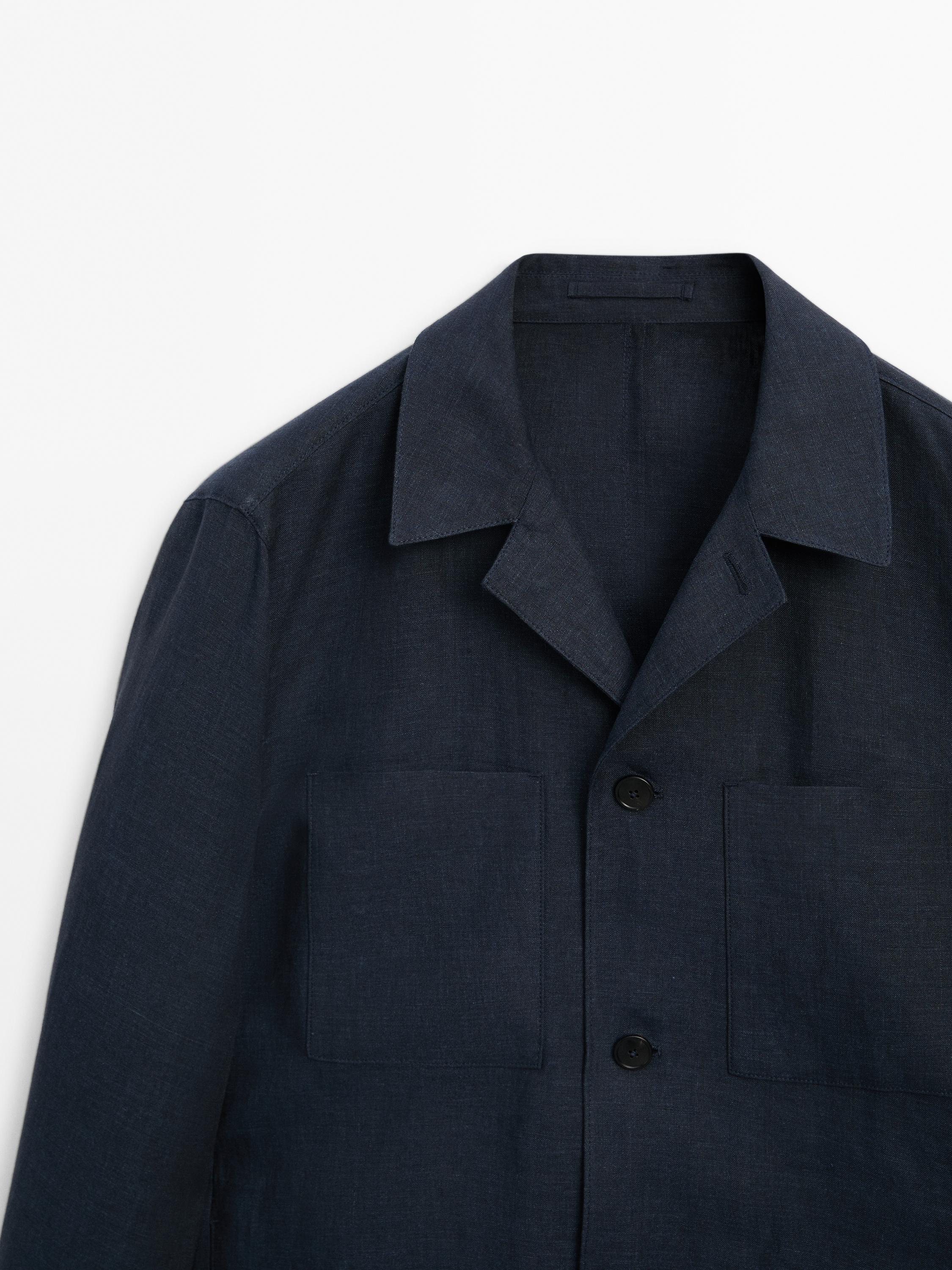 100% linen overshirt