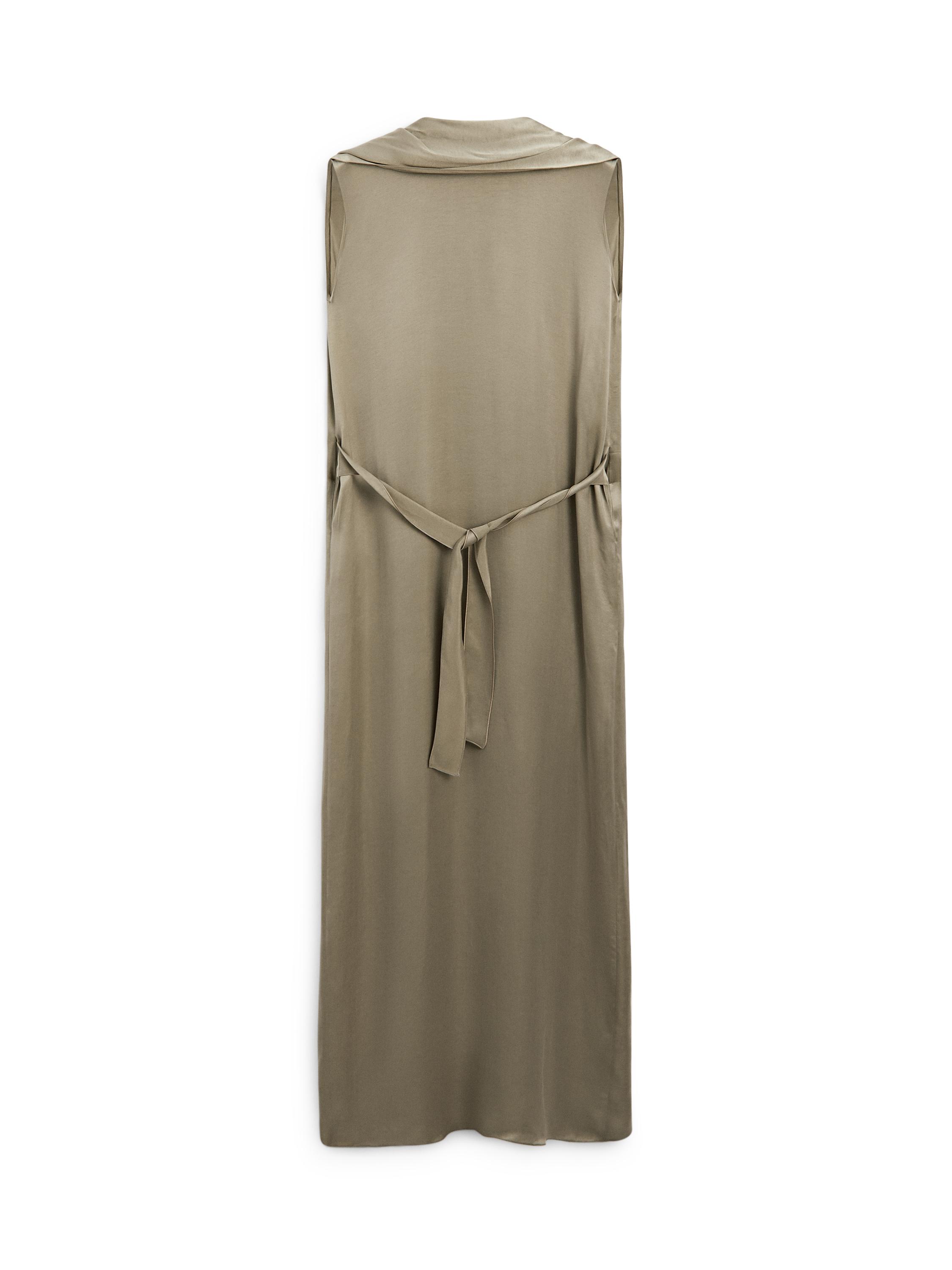 Flowing dress with cape detail - STUDIO — STONE