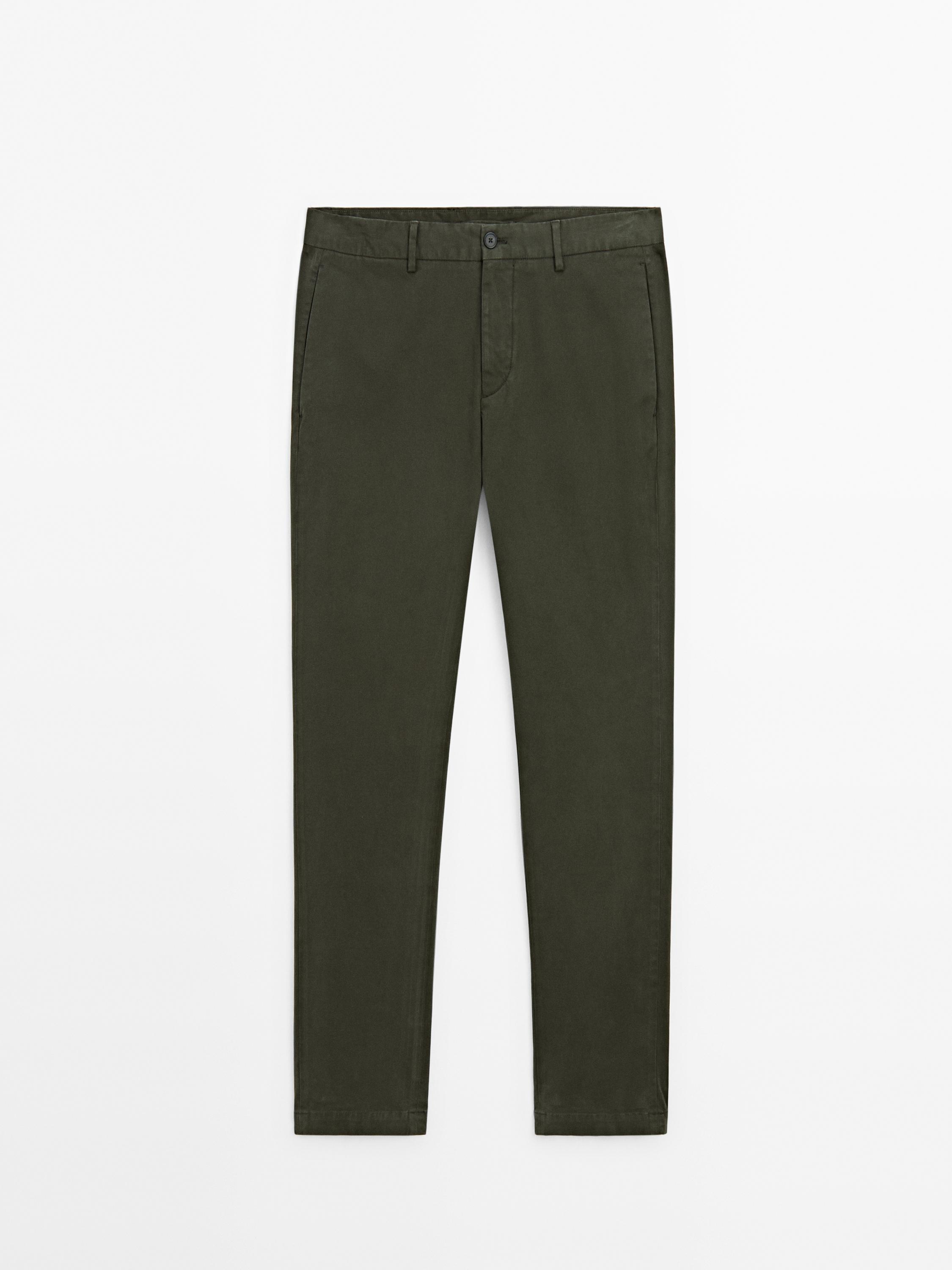 Slim fit trousers with pocket detail