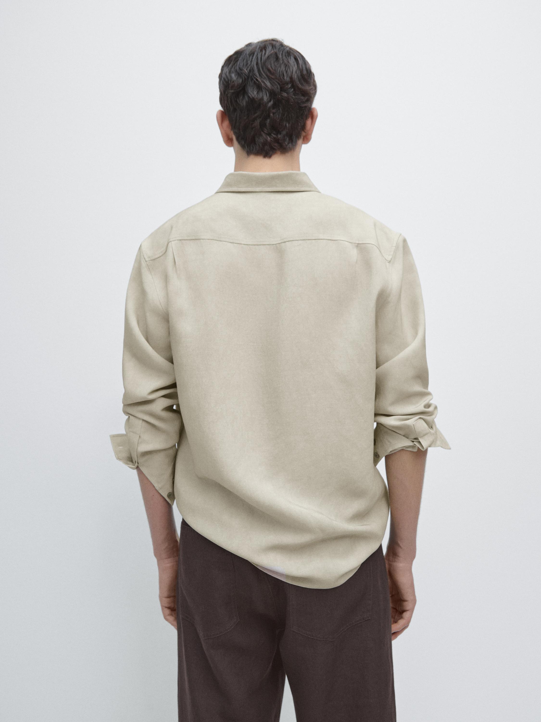 Flowing shirt with pocket — EMERALD