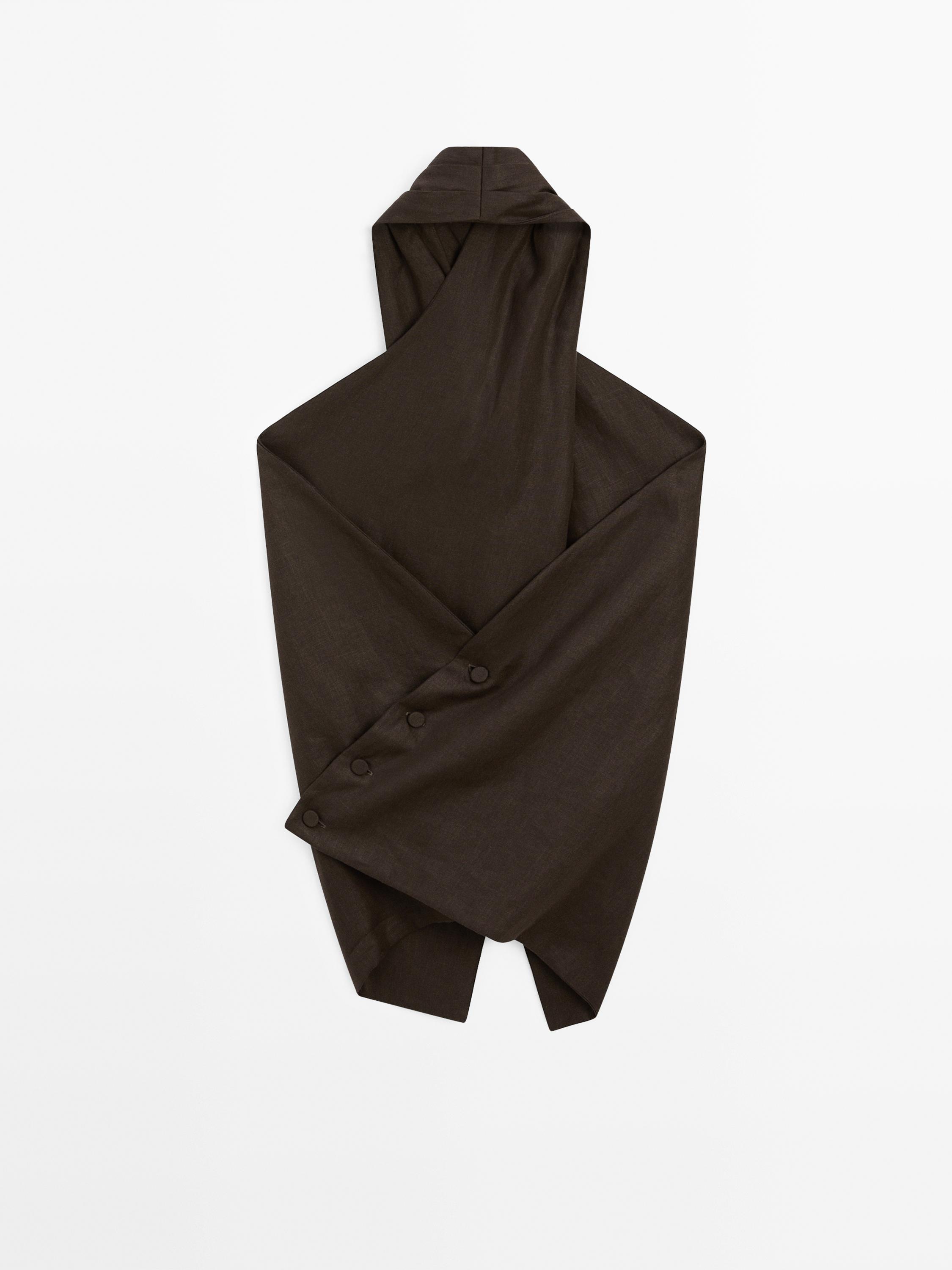 100% linen wrap top - Studio