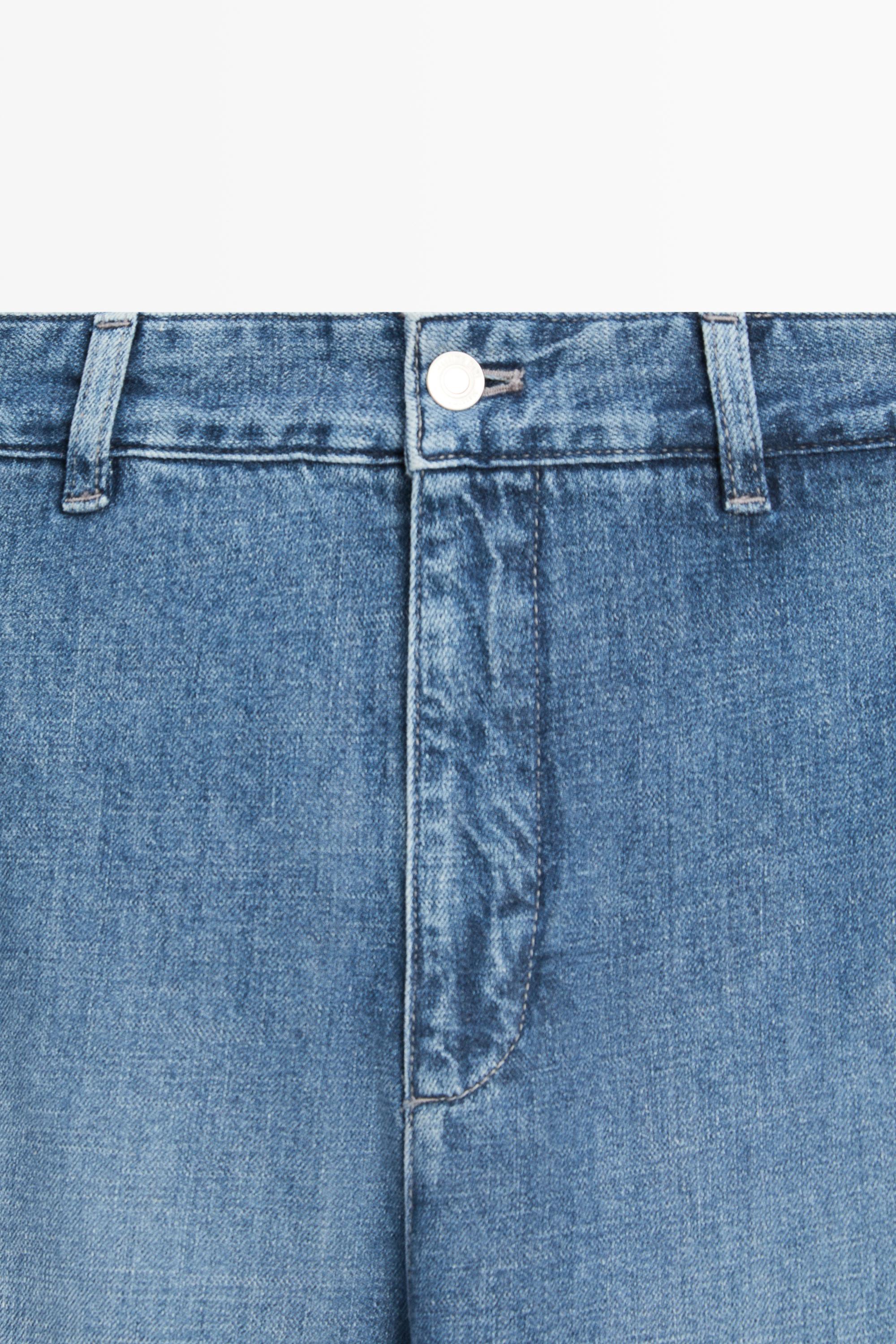 High-waist wide-leg jeans — Light Blue
