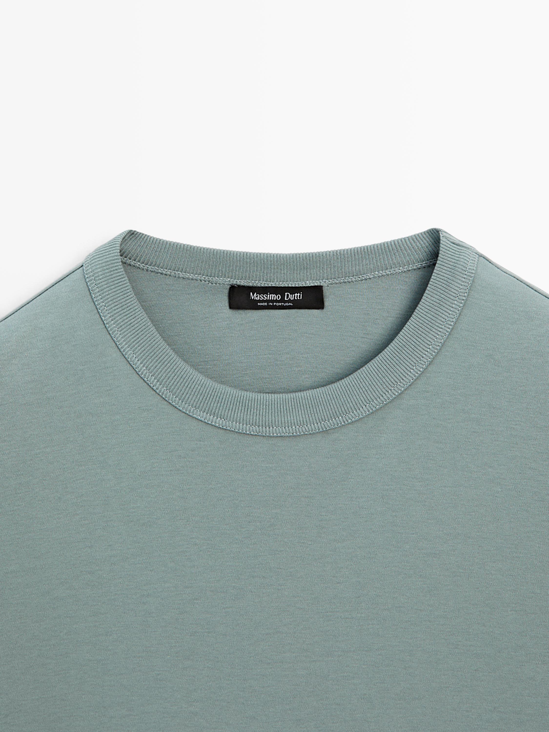 100% cotton short-sleeve T-shirt — BLUISH GREY