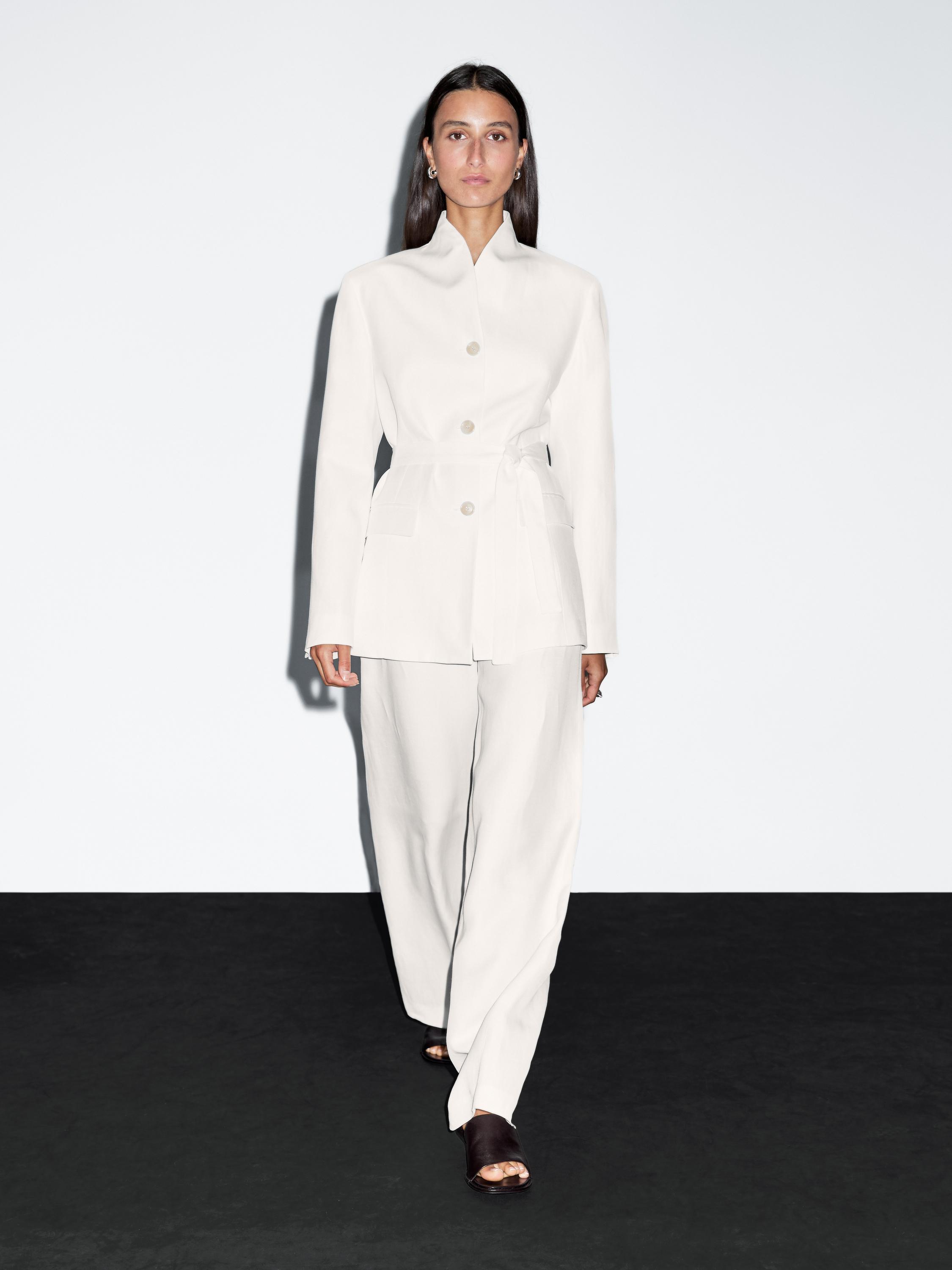 Straight-leg suit trousers