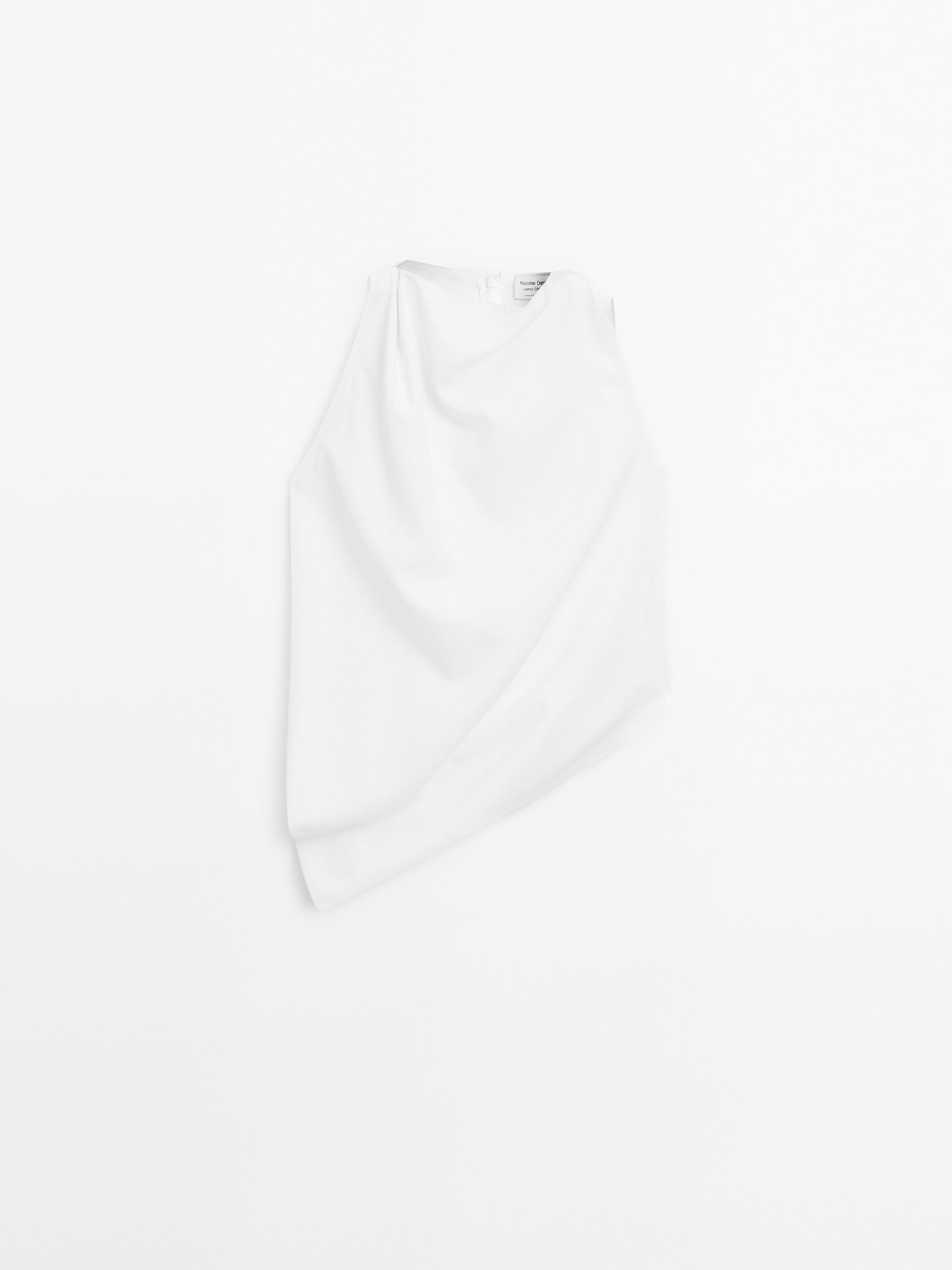 Flowing asymmetric draped top - Limited Edition