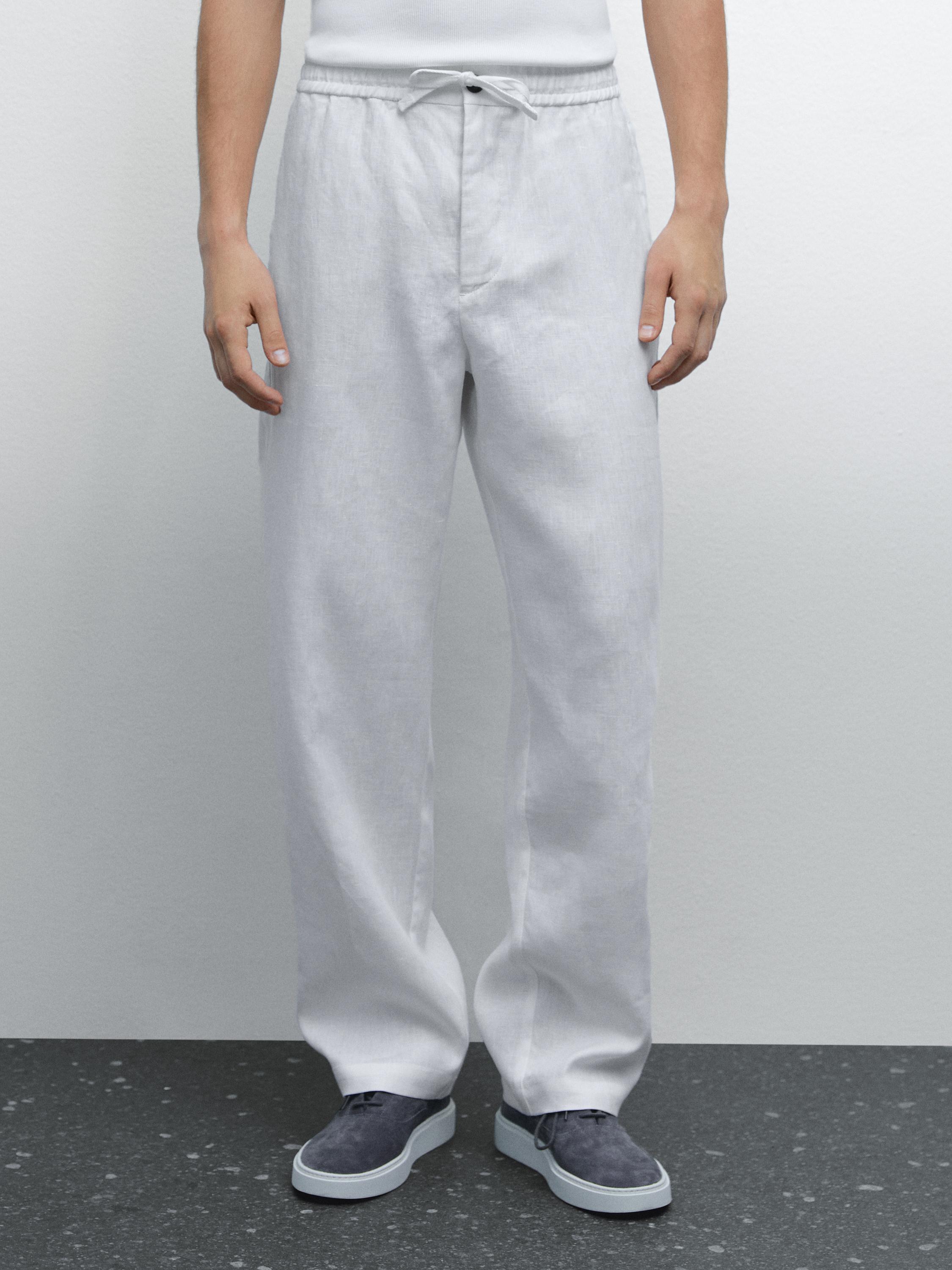 Pantalón jogger 100% lino