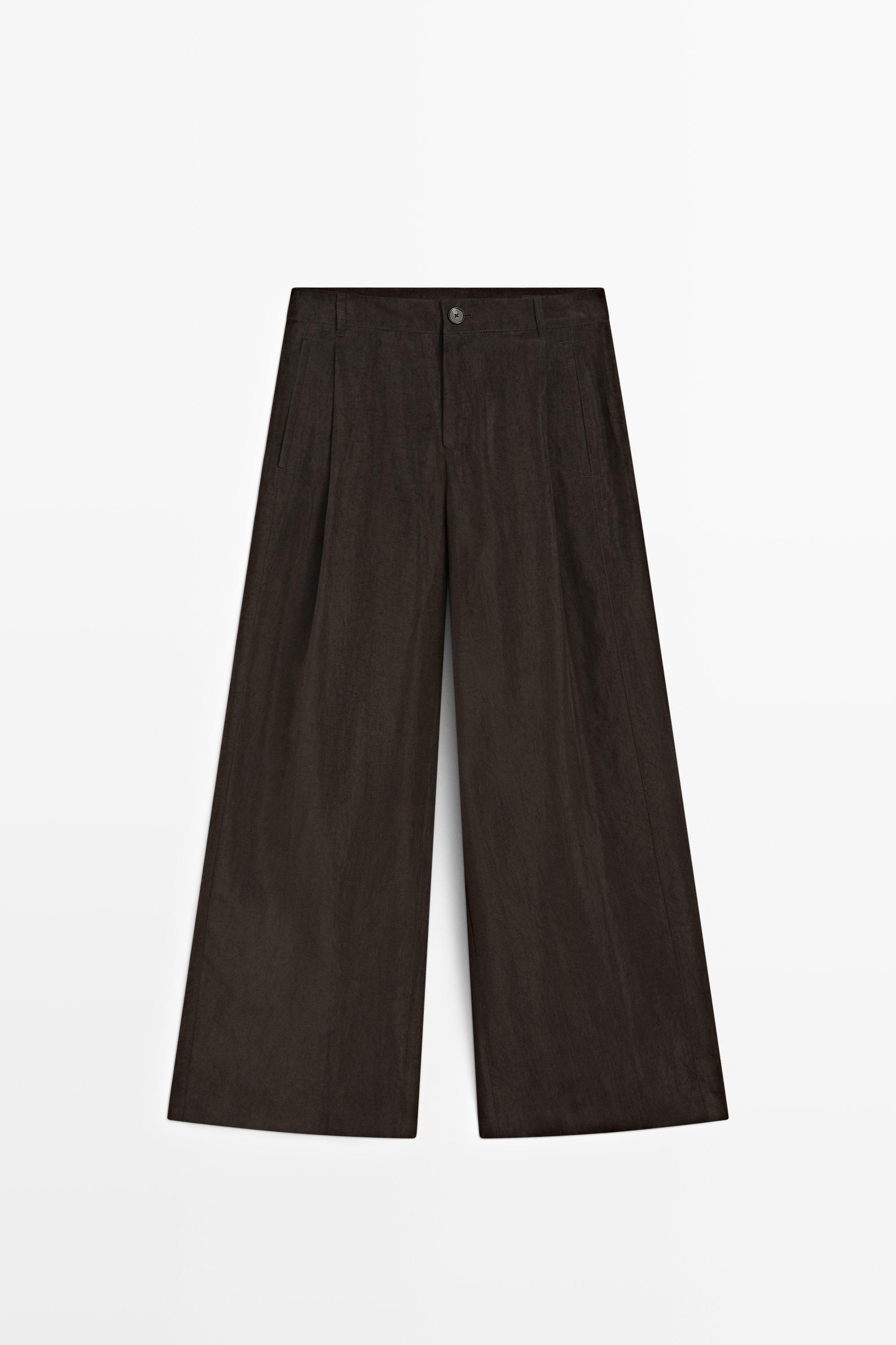 Pantalon fluide wide leg à pinces
