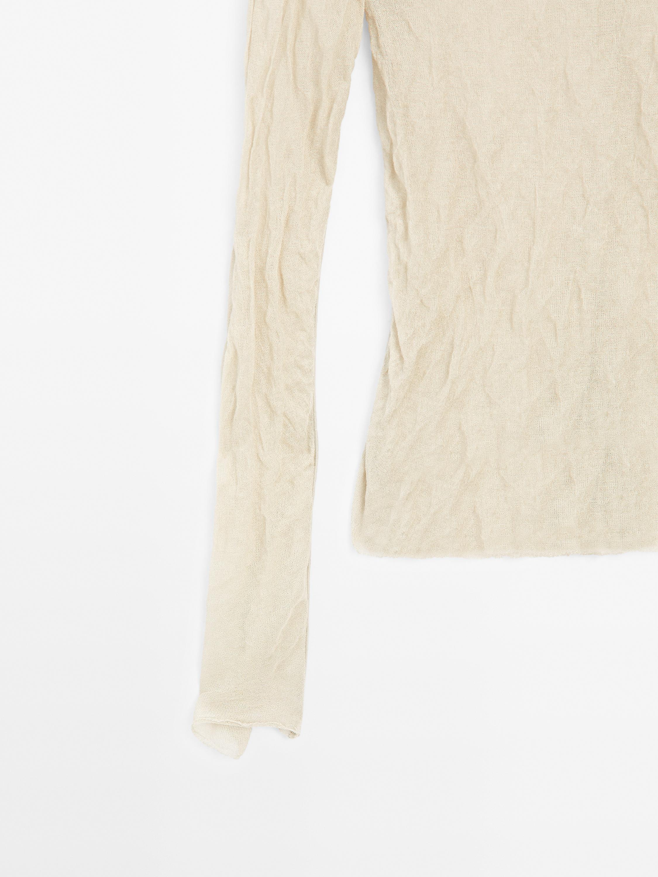 Creased-effect long sleeve T-shirt