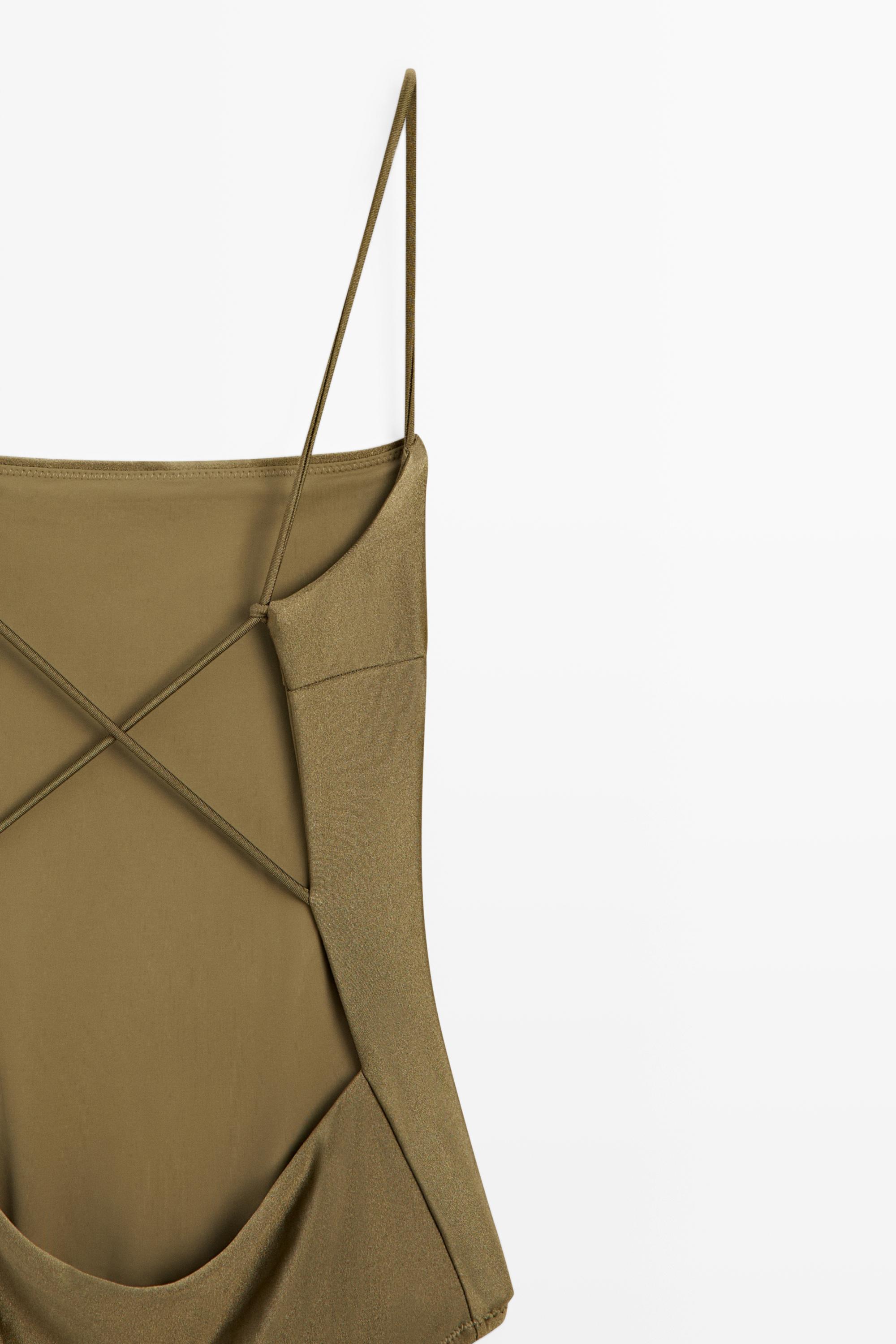 Swimsuit with thin straps — KHAKI