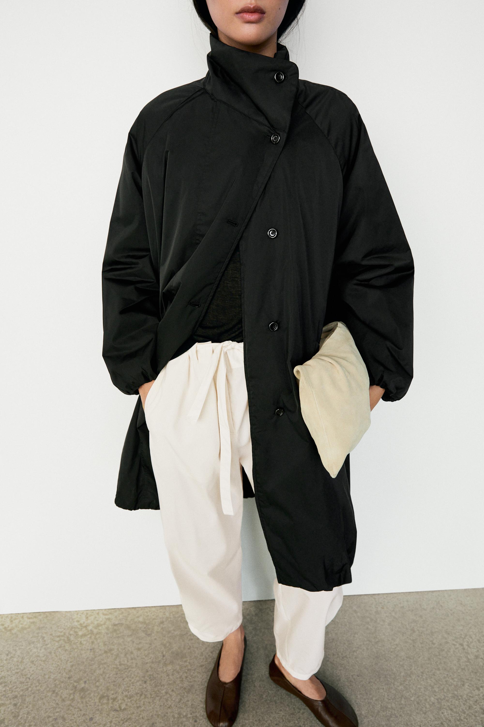 High neck jacket — BLACK