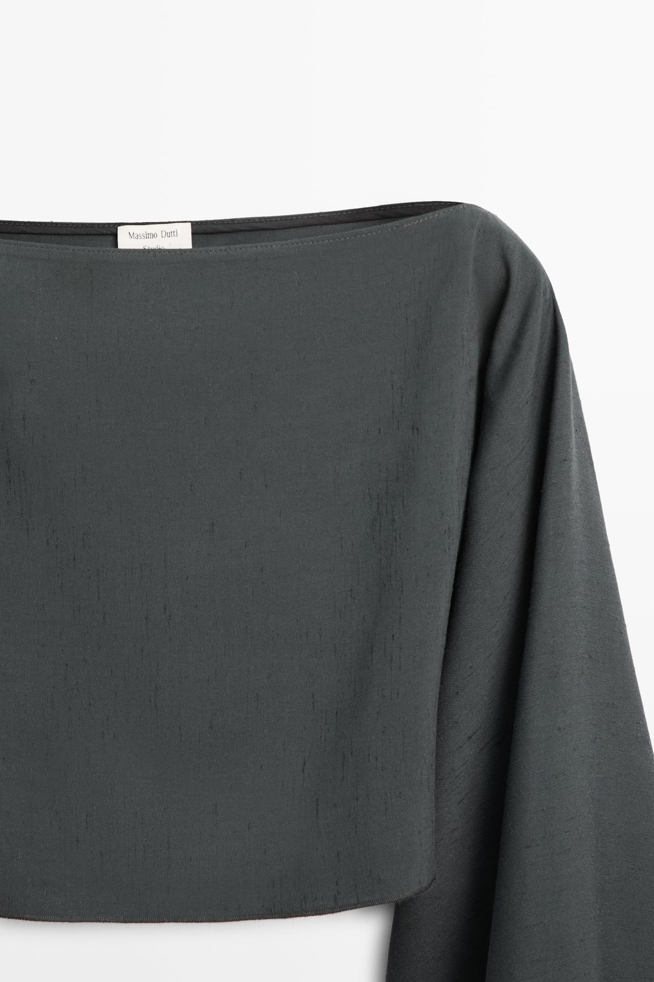 Flowing asymmetric total look cape - STUDIO — PETROLEUM