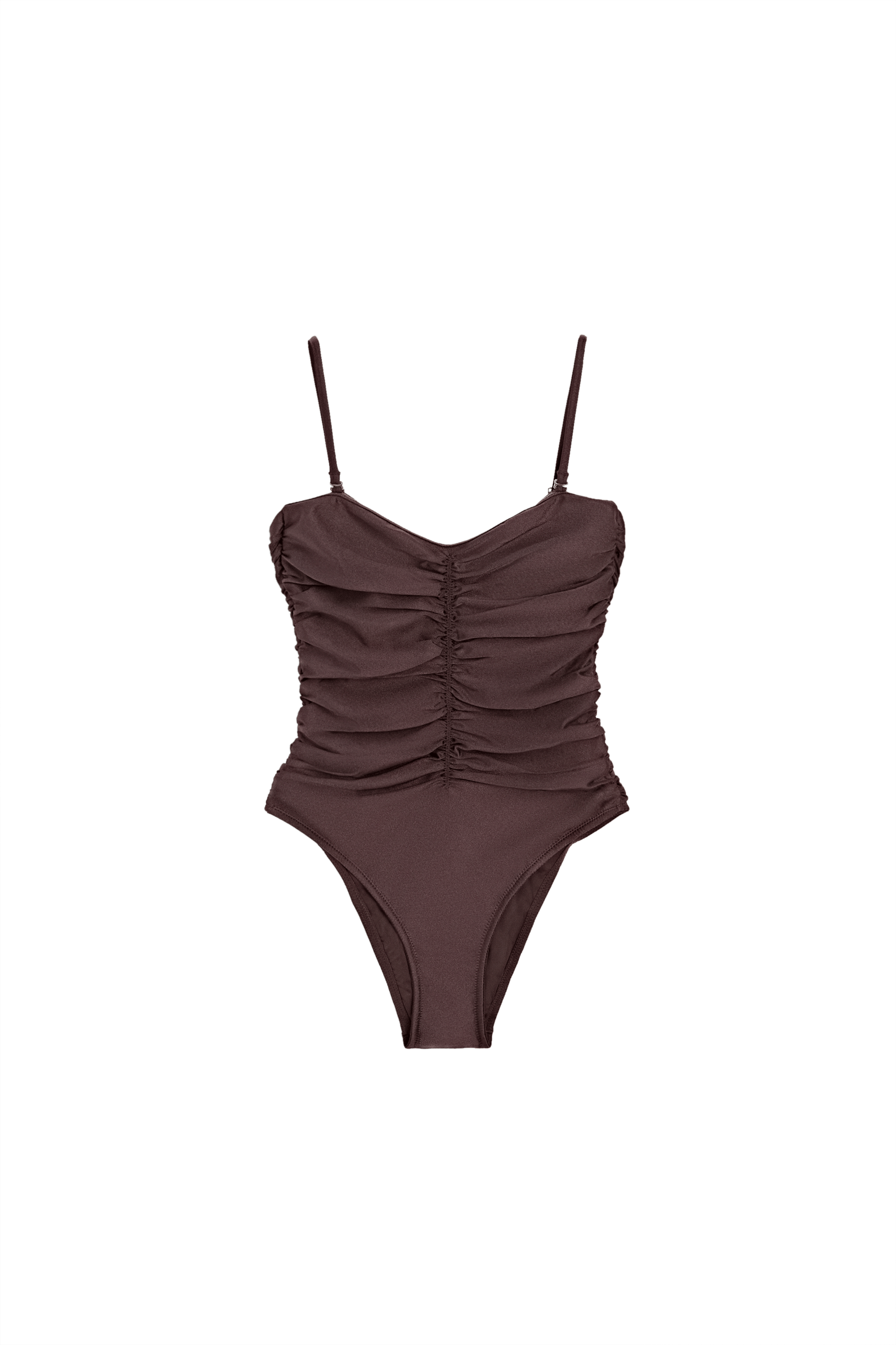 Massimo Dutti Parlak büzgülü mayo görsel 8