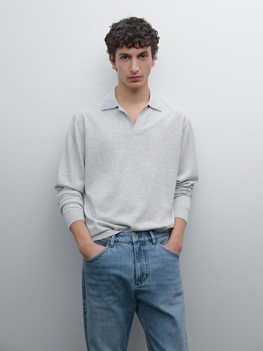 polos hombre manga larga massimo dutti