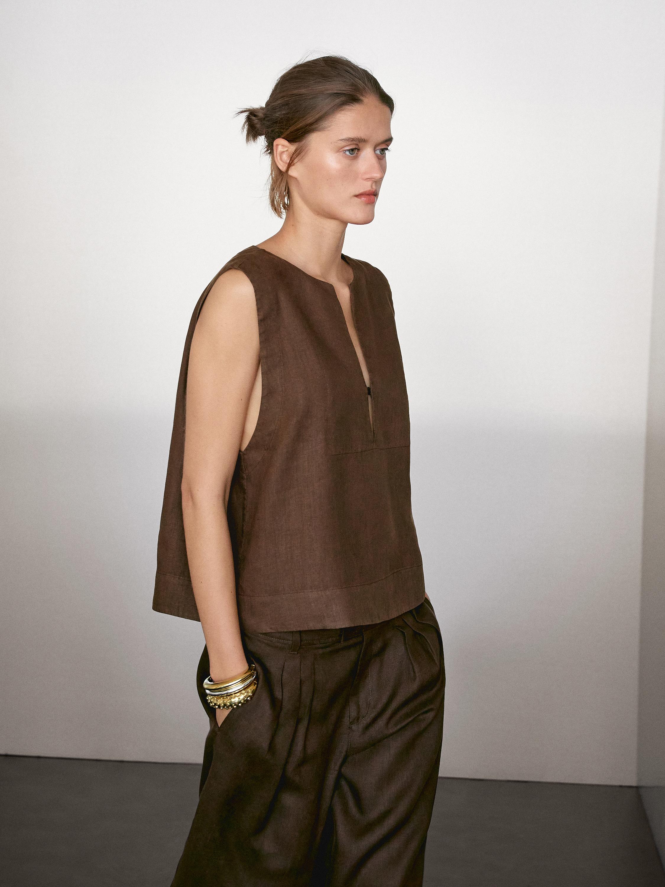 Blus linen 100%