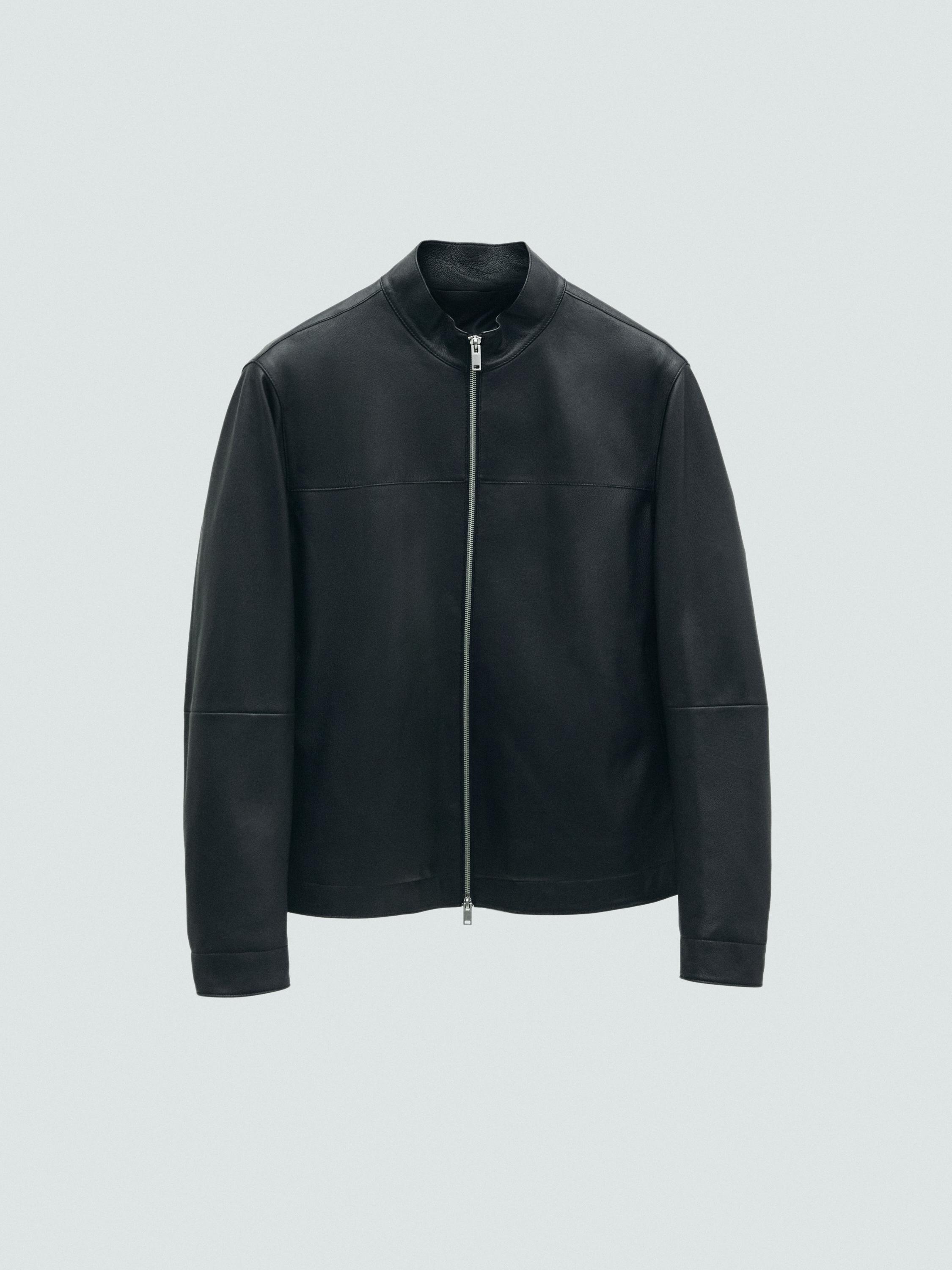 Nappa sheepskin jacket — BLACK