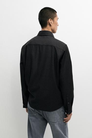 100% wool overshirt with pockets — GREY 5