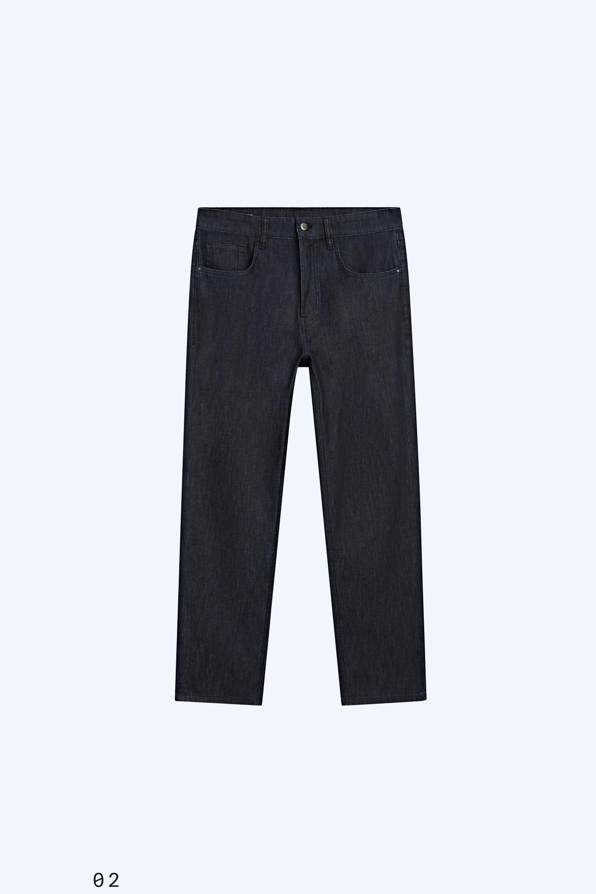 Lightweight tapered fit jeans — NAVY BLUE