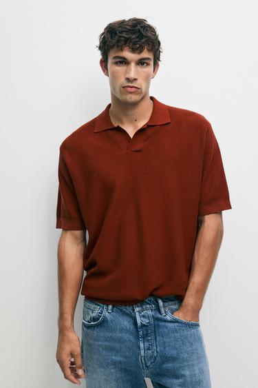 100% cotton knit polo — COPPER 3