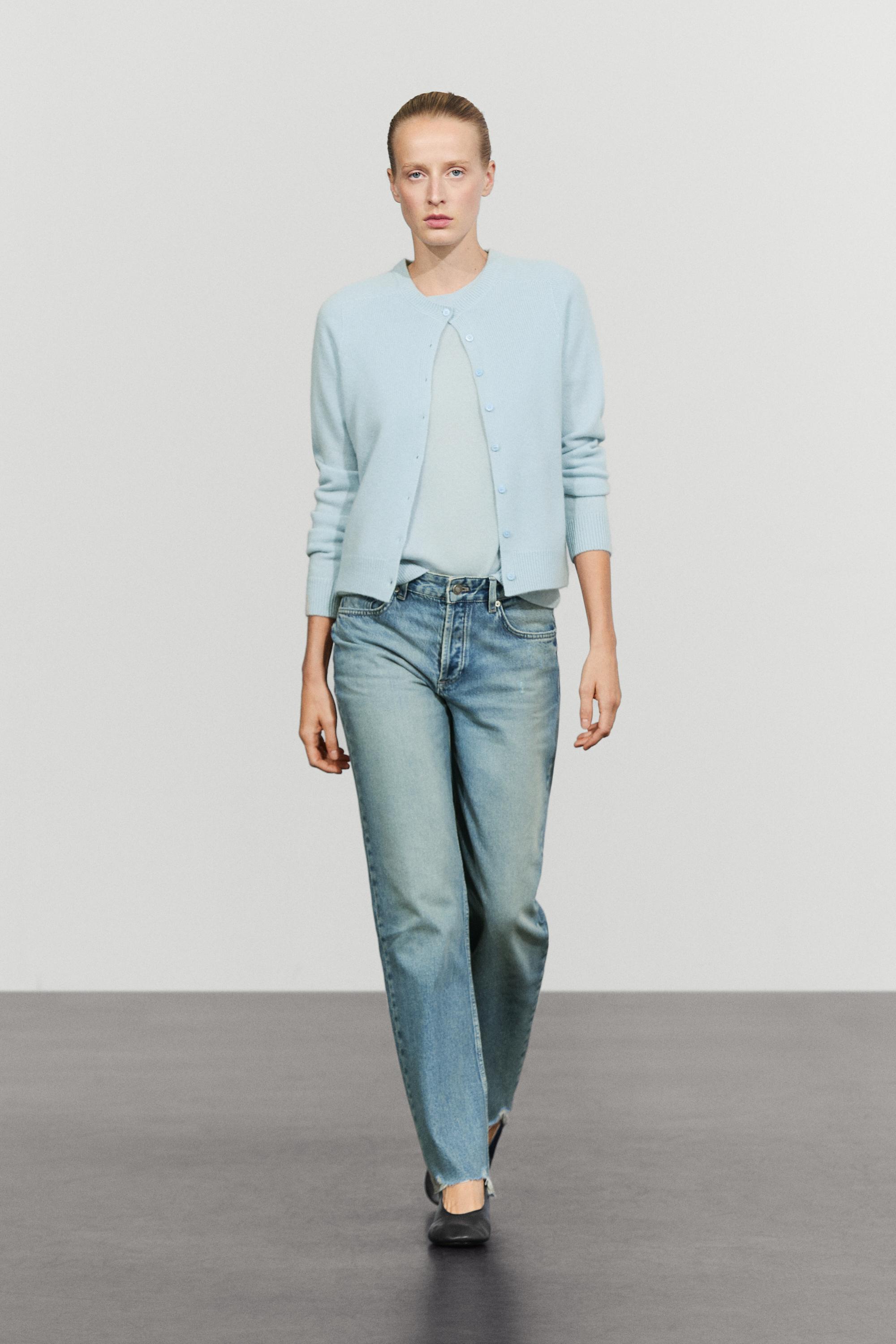 100% cashmere cropped knit cardigan - thumbnail 7