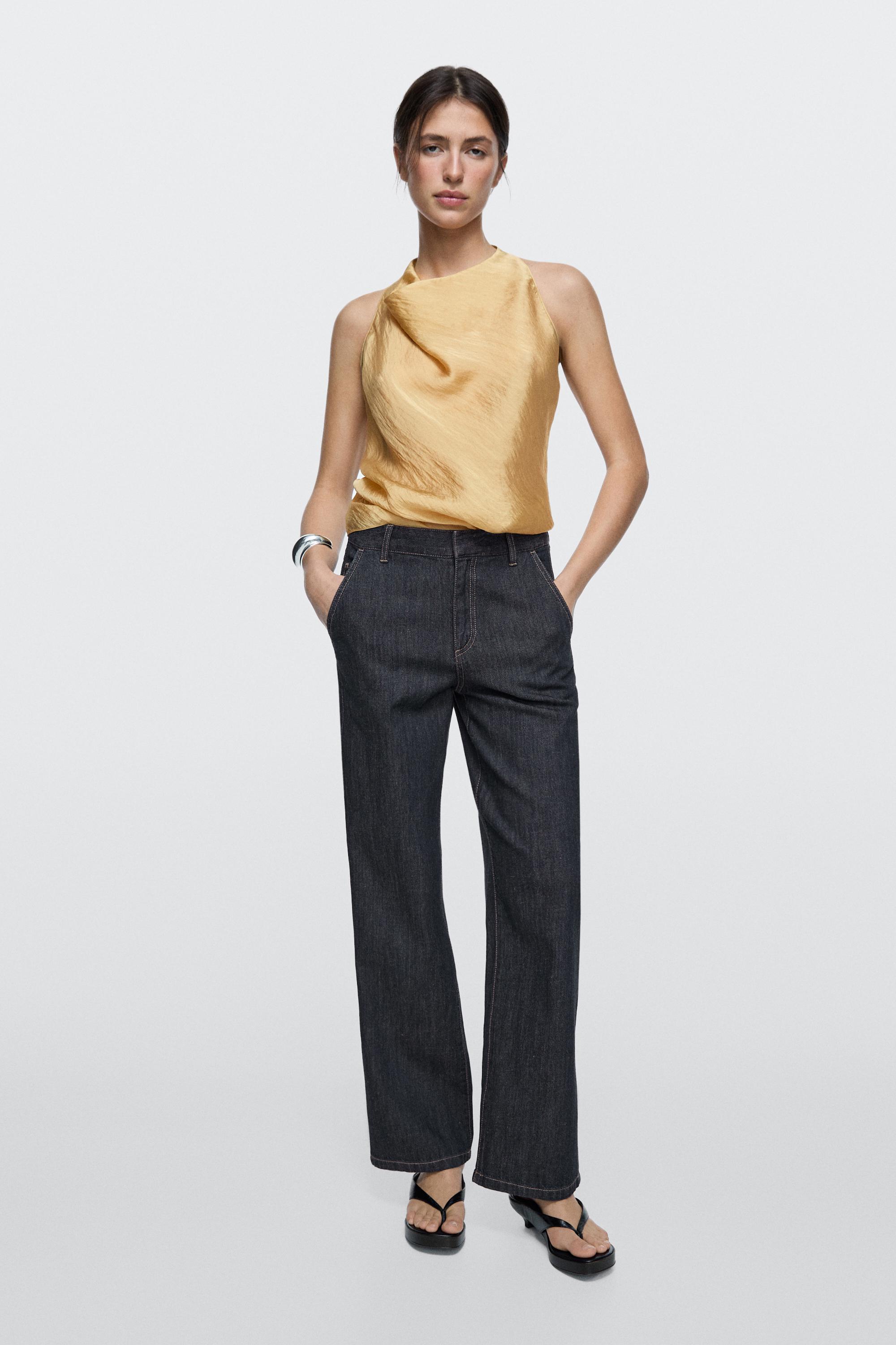 Loose straight-leg jeans — DARK BLUE