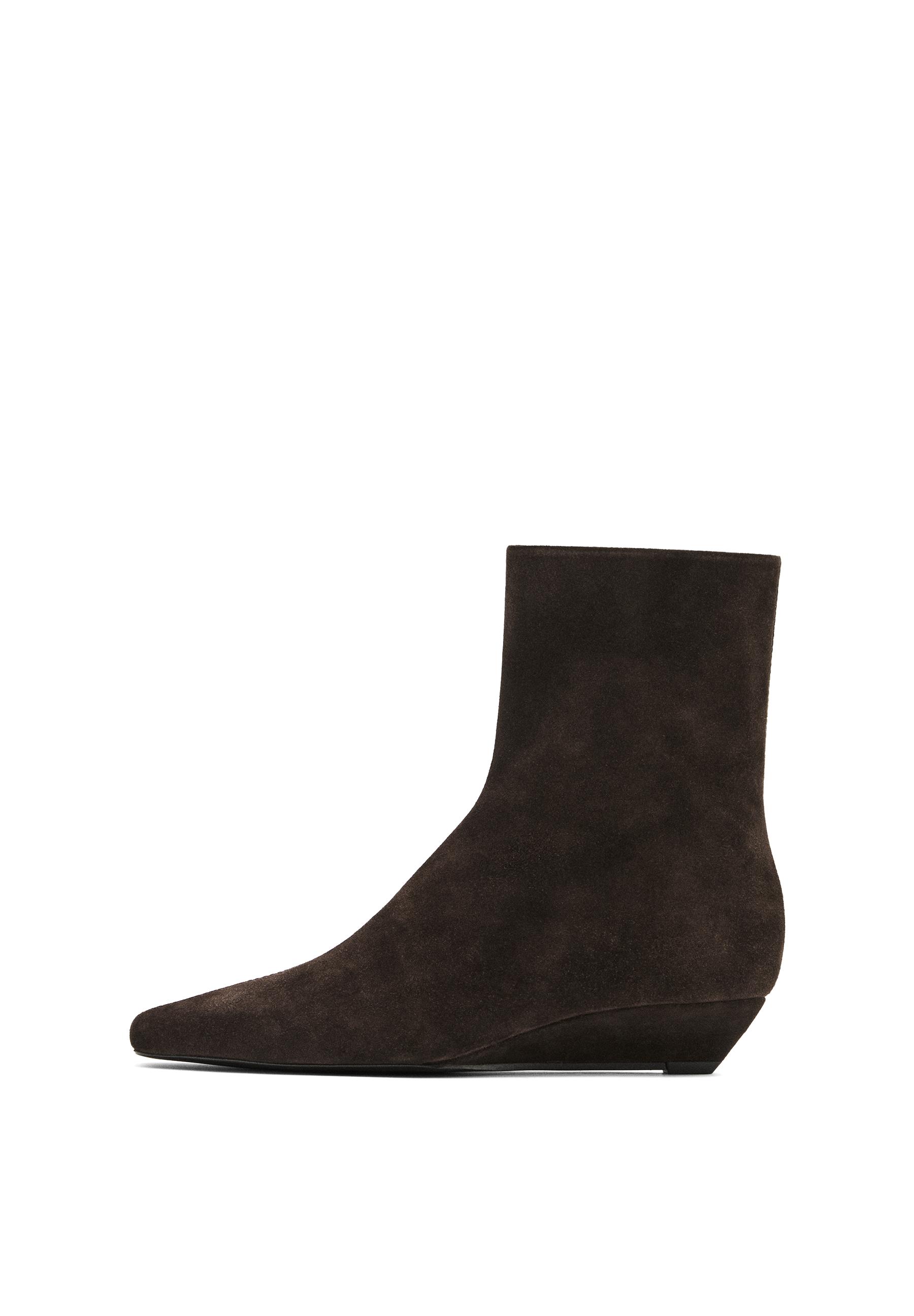 Wedge heeled ankle boots — BROWN