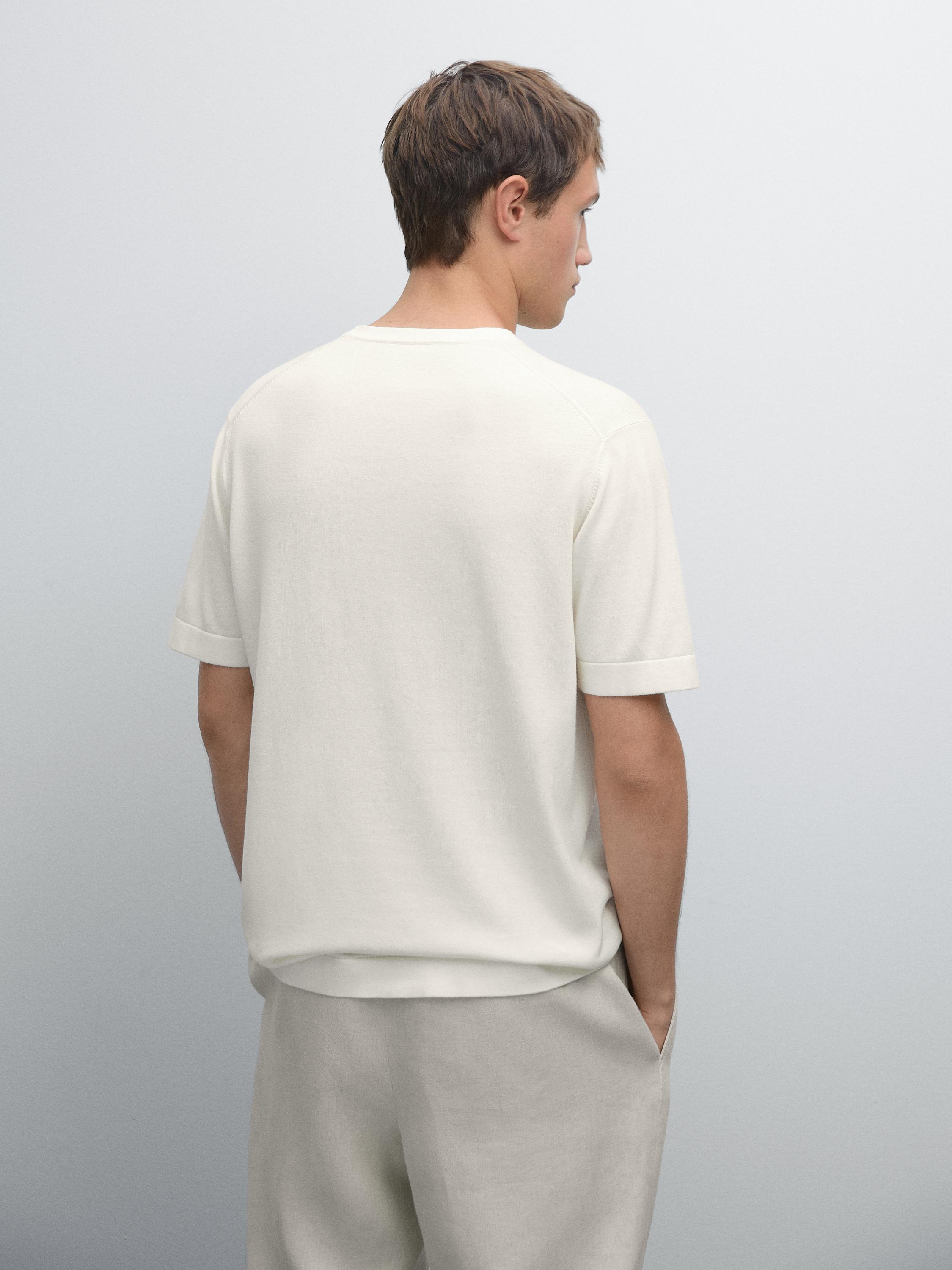 100% cotton short sleeve knit sweater