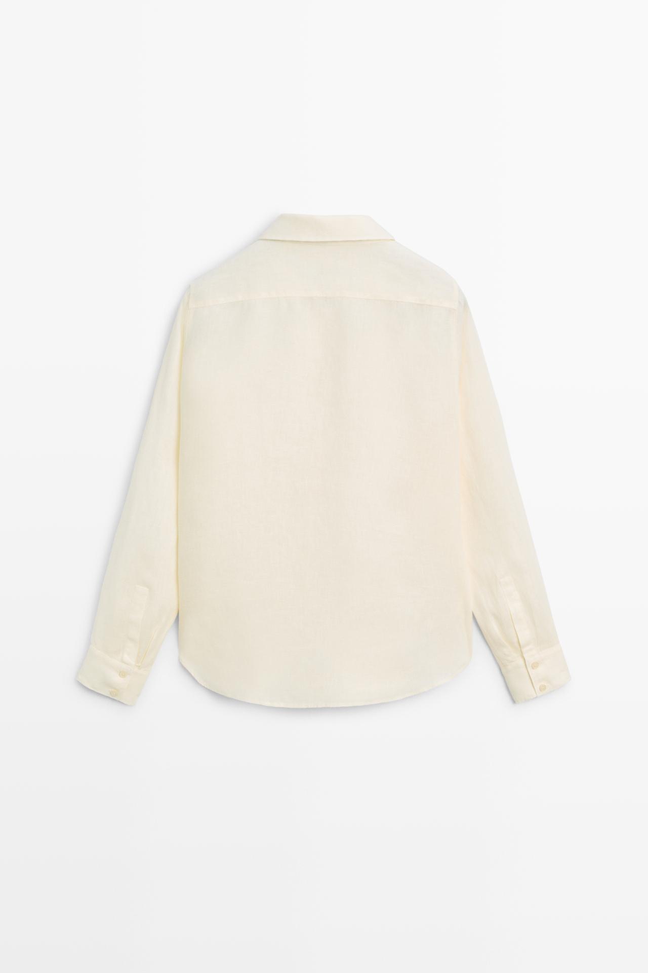 Flowing 100% linen shirt — YELLOW