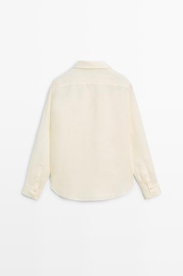 Flowing 100% linen shirt — YELLOW 6
