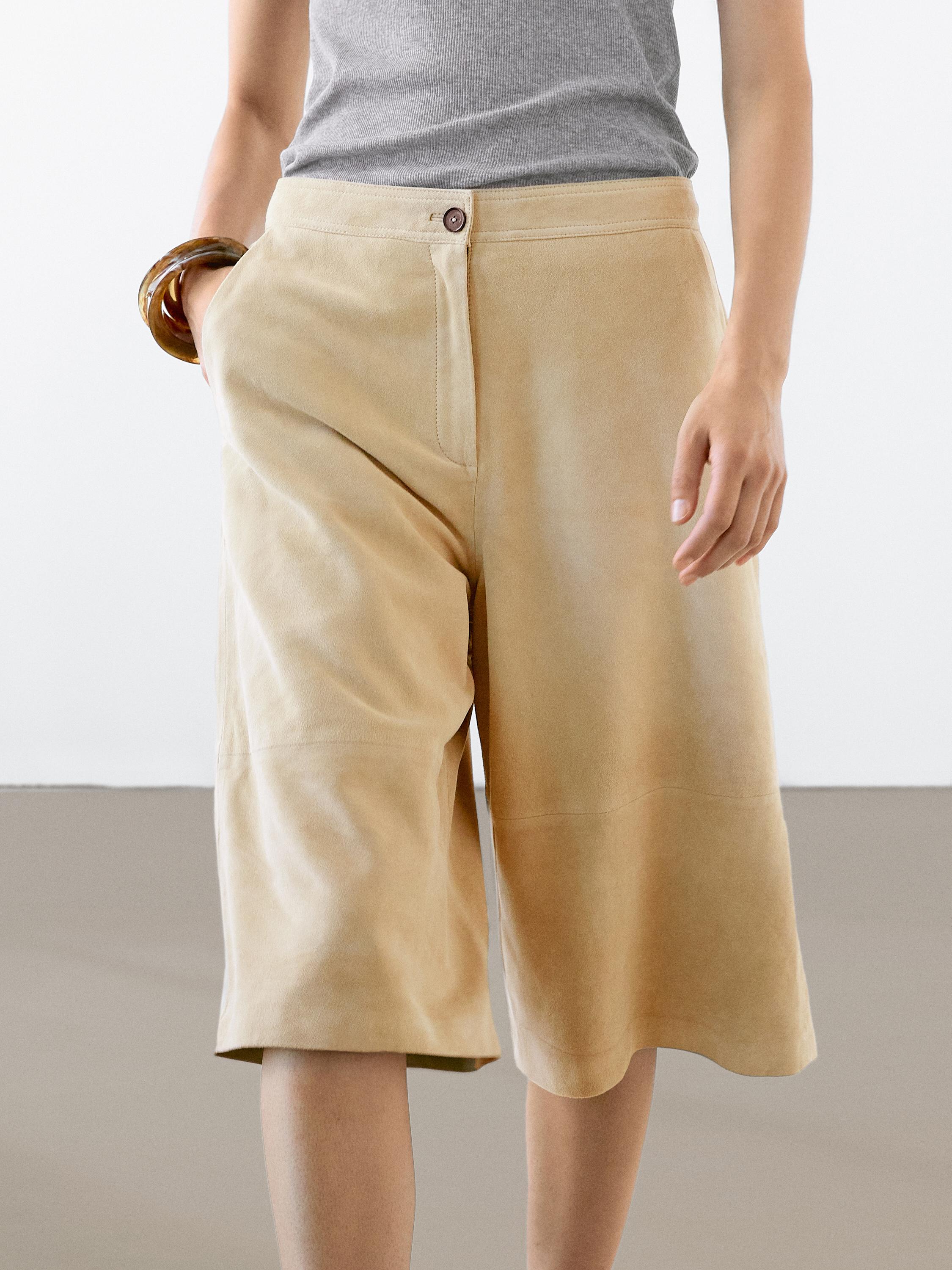 PU Leather Bermuda Shorts